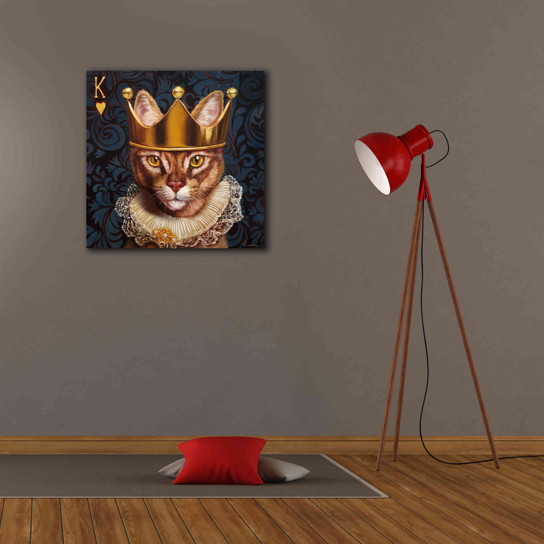 'King of Hearts' by Lucia Heffernan, Canvas Wall Art,26x26