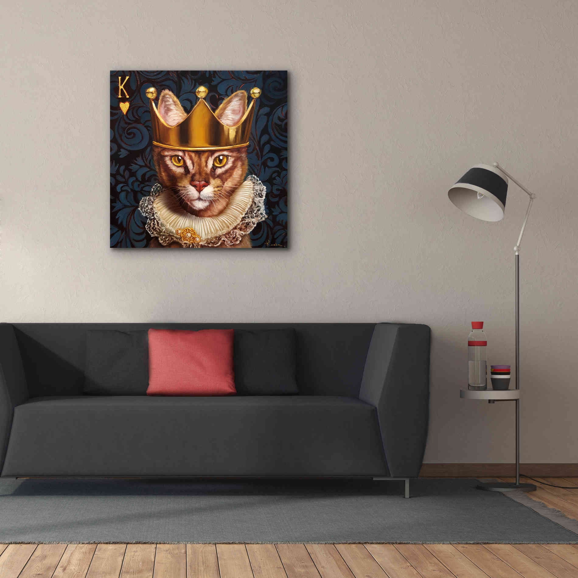 'King of Hearts' by Lucia Heffernan, Canvas Wall Art,37x37