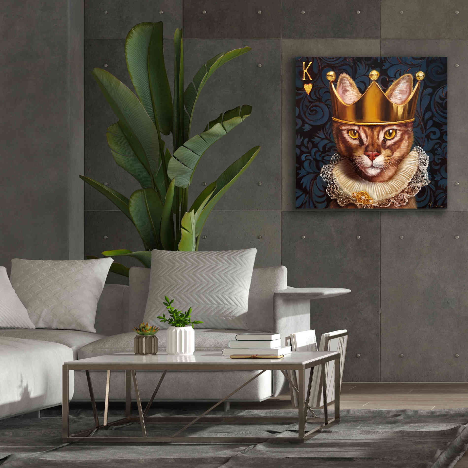 'King of Hearts' by Lucia Heffernan, Canvas Wall Art,37x37
