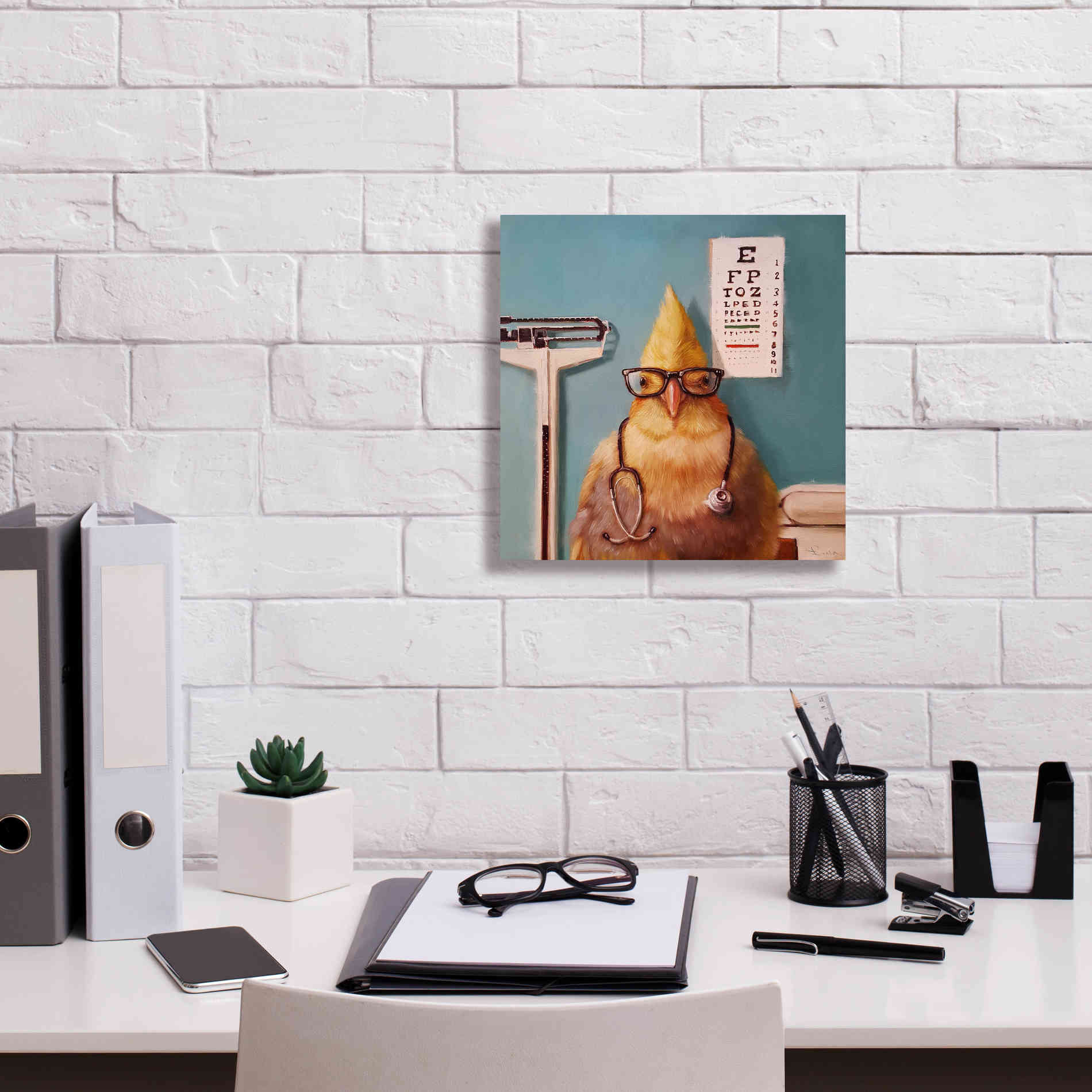 'Featherologist' by Lucia Heffernan, Canvas Wall Art,12x12