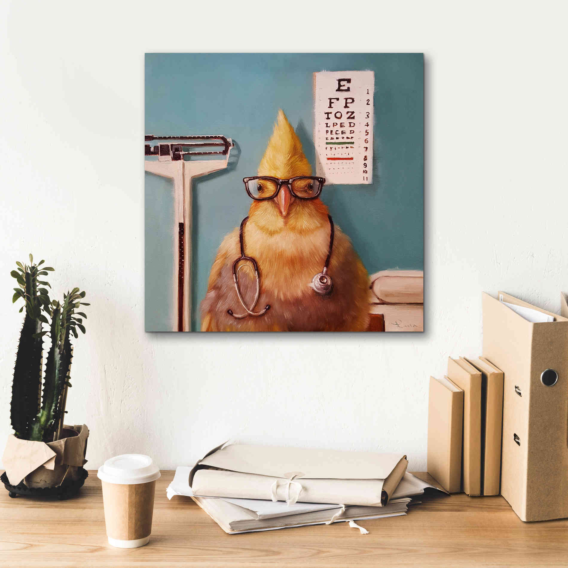 'Featherologist' by Lucia Heffernan, Canvas Wall Art,18x18