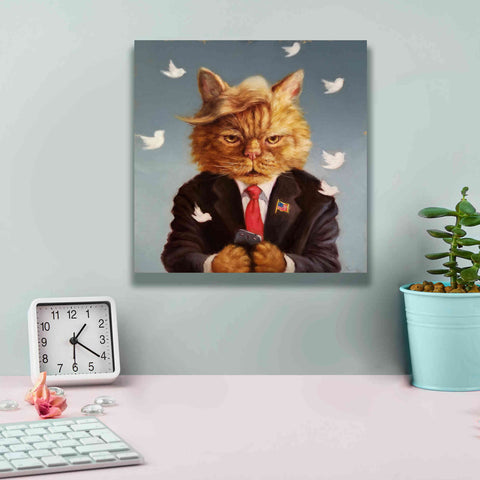 Image of 'Catty Remarks' by Lucia Heffernan, Canvas Wall Art,12x12