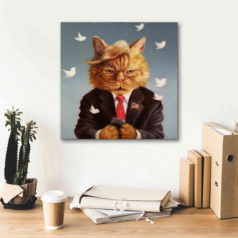 Image of 'Catty Remarks' by Lucia Heffernan, Canvas Wall Art,18x18