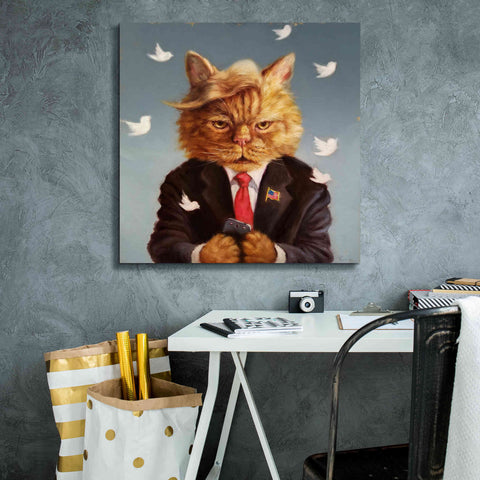 Image of 'Catty Remarks' by Lucia Heffernan, Canvas Wall Art,26x26