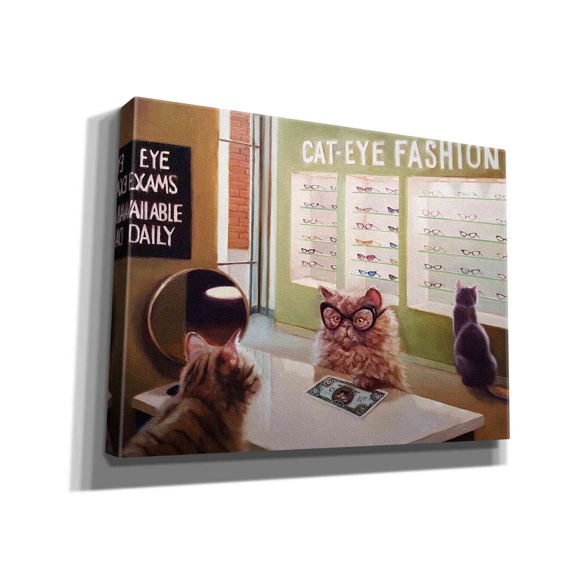 'Feline Optical' by Lucia Heffernan, Canvas Wall Art