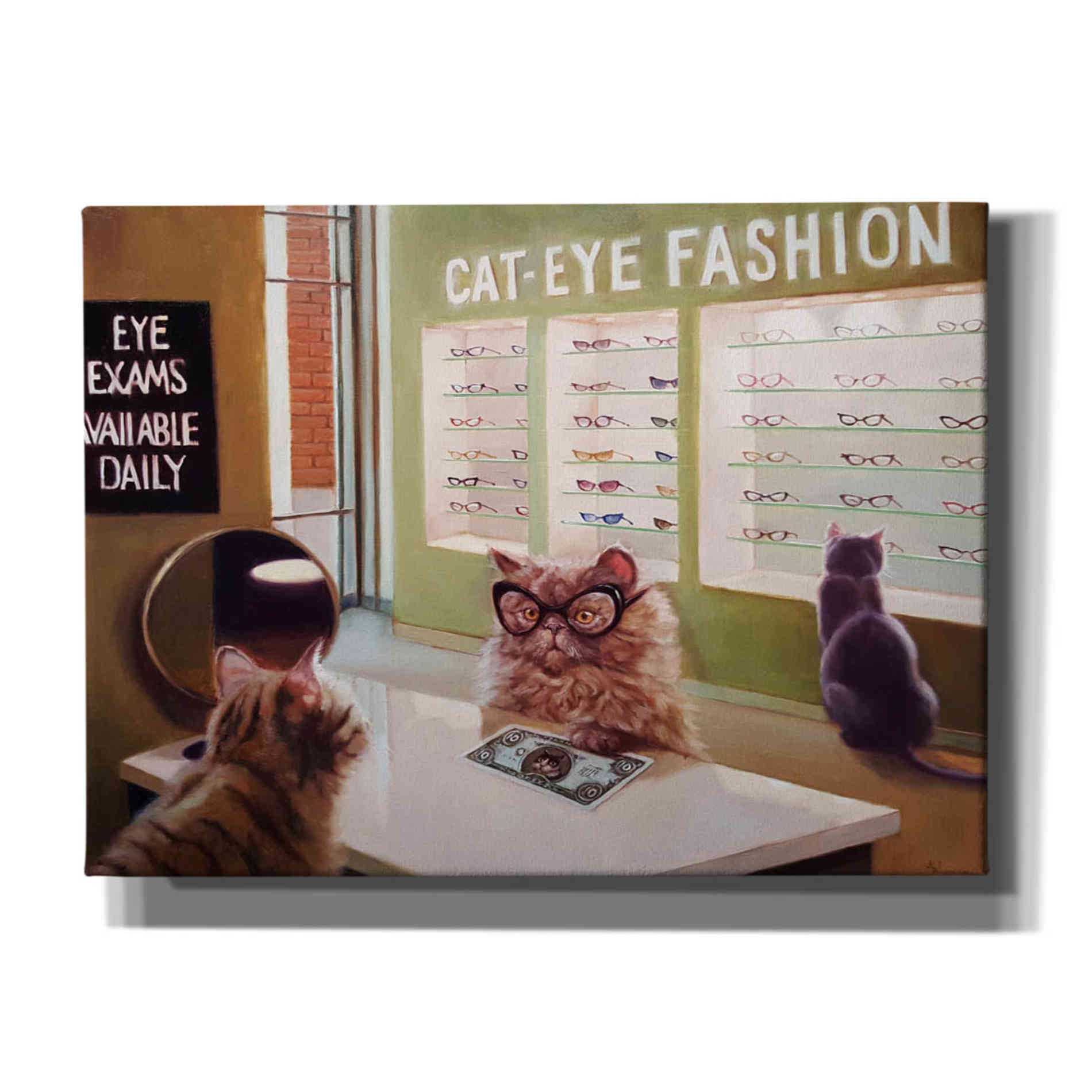 'Feline Optical' by Lucia Heffernan, Canvas Wall Art