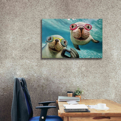 Image of 'Underwater Selfie' by Lucia Heffernan, Canvas Wall Art,40x26
