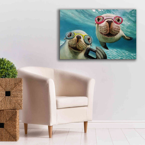 Image of 'Underwater Selfie' by Lucia Heffernan, Canvas Wall Art,40x26