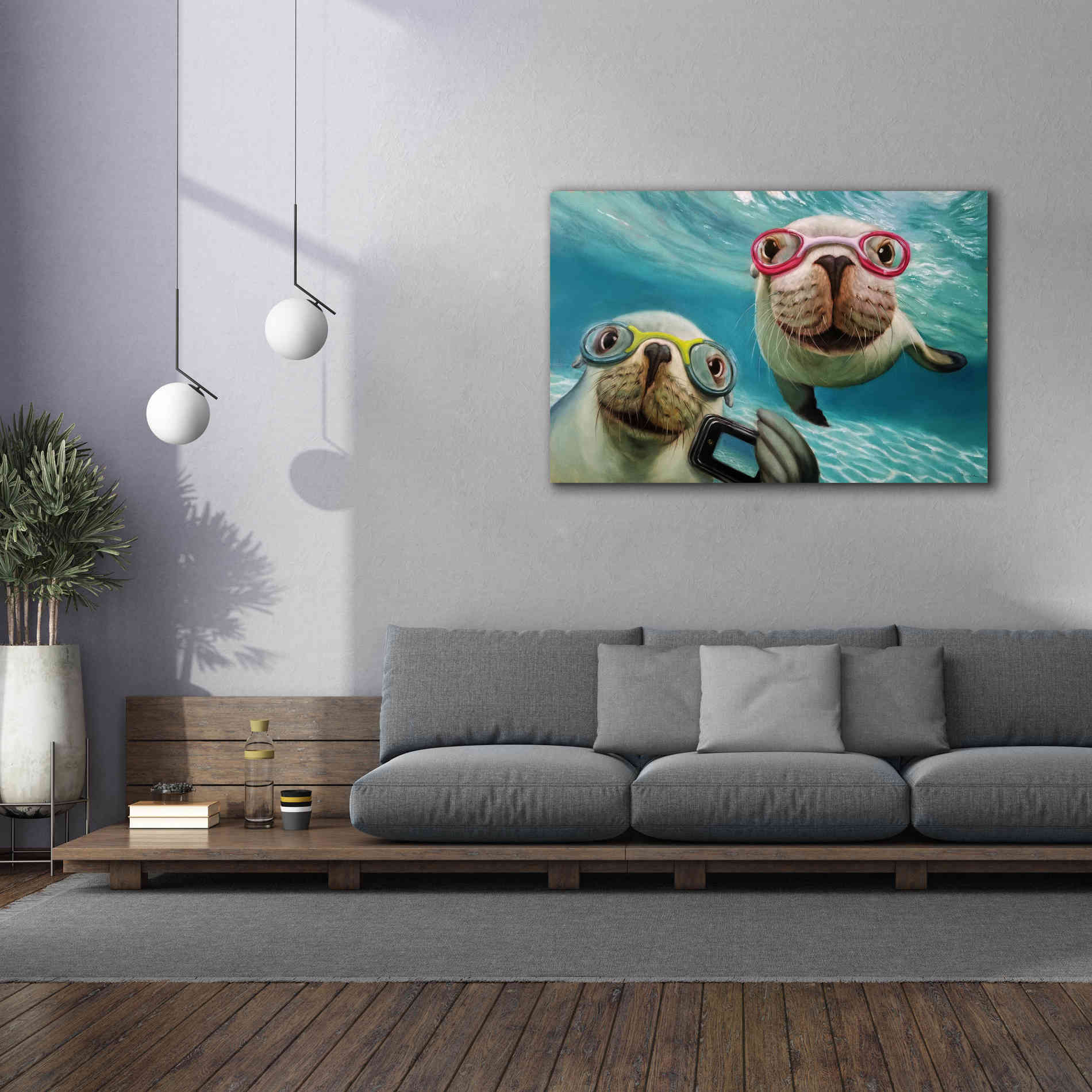 'Underwater Selfie' by Lucia Heffernan, Canvas Wall Art,60x40