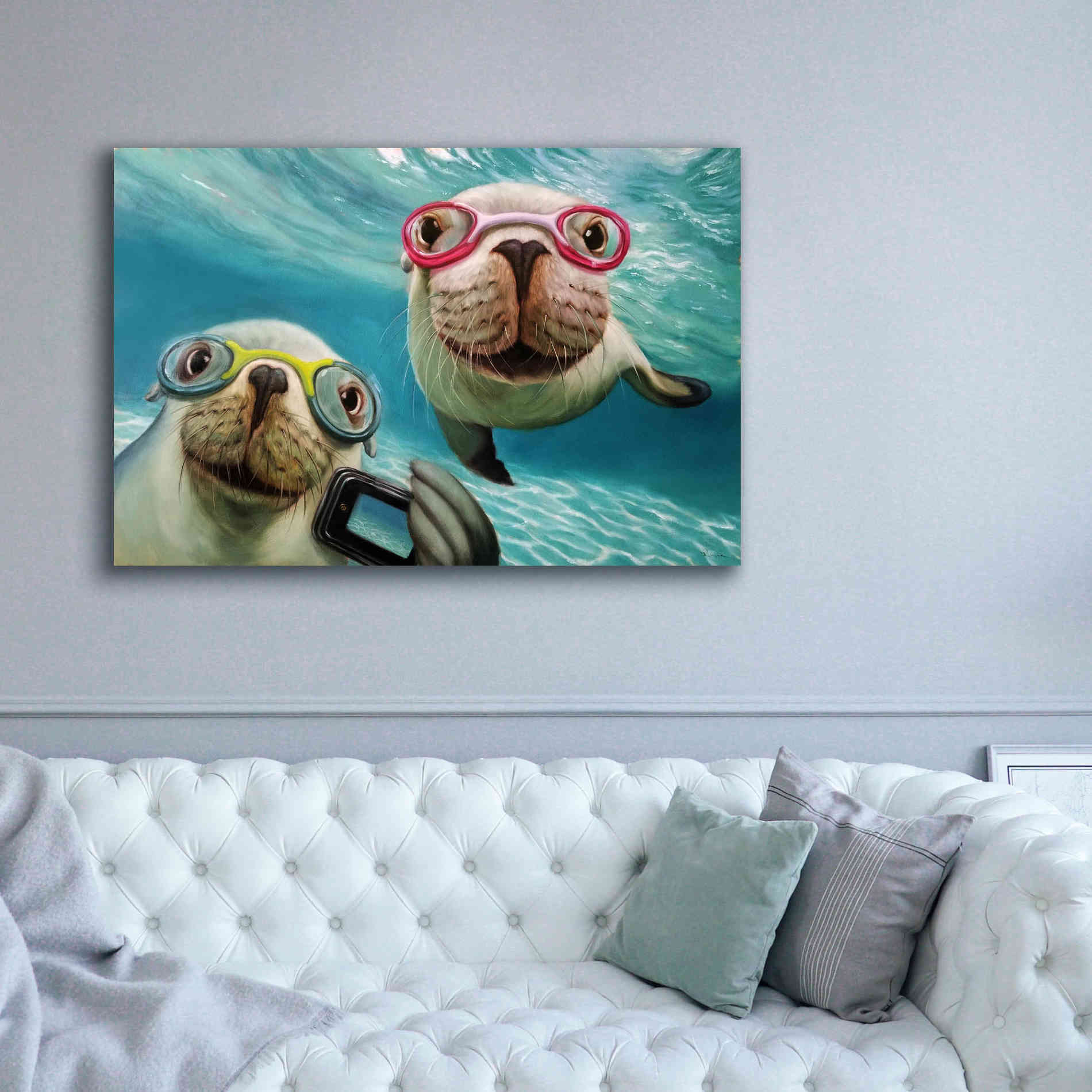 'Underwater Selfie' by Lucia Heffernan, Canvas Wall Art,60x40