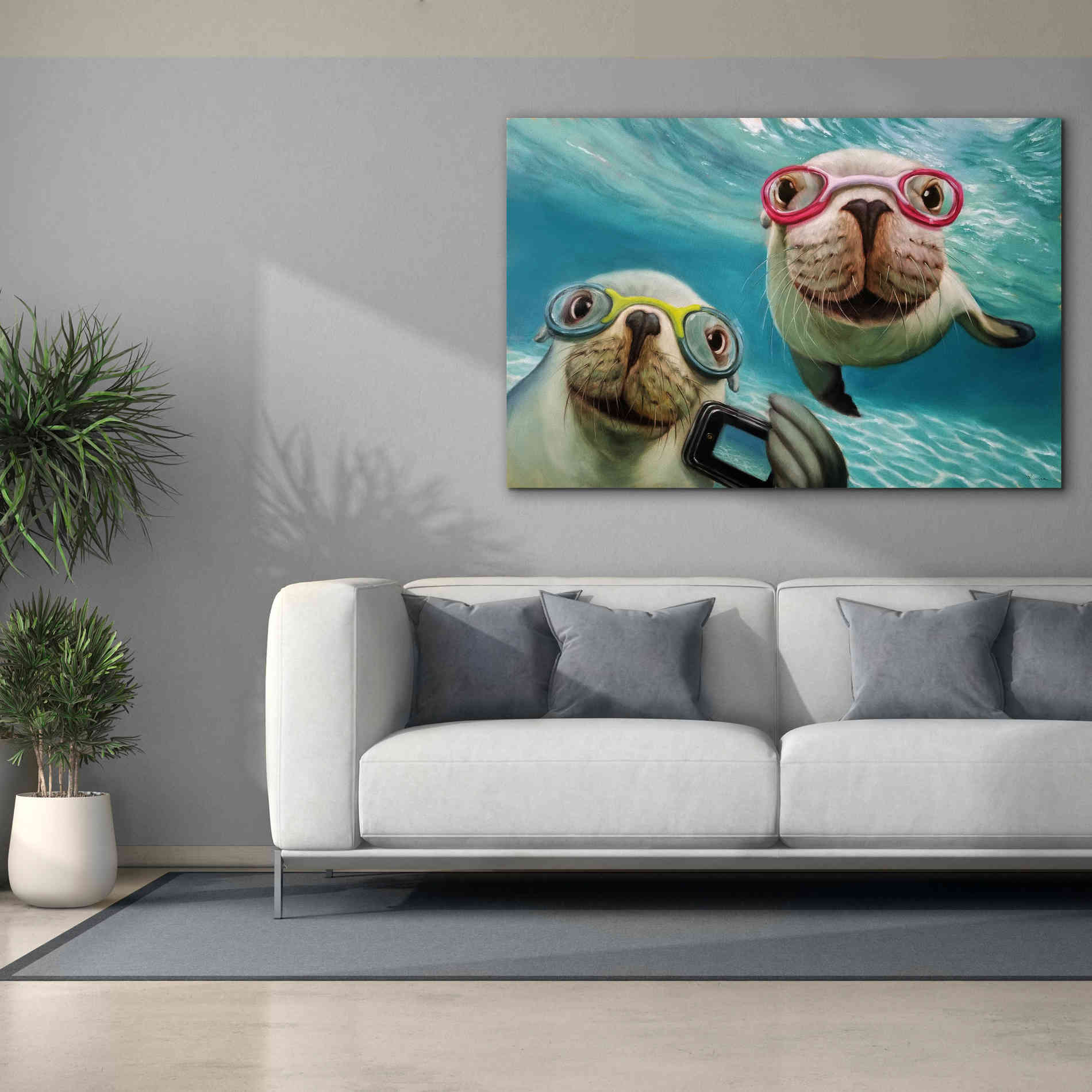 'Underwater Selfie' by Lucia Heffernan, Canvas Wall Art,60x40