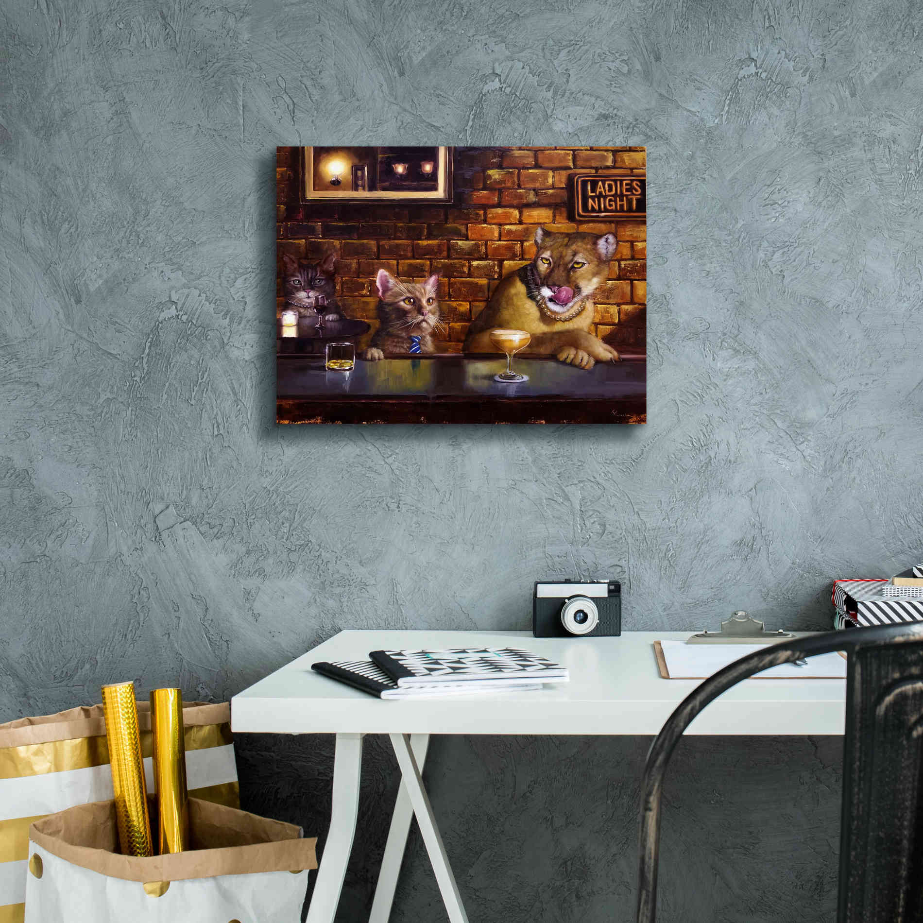 'On the Prowl' by Lucia Heffernan, Canvas Wall Art,16x12