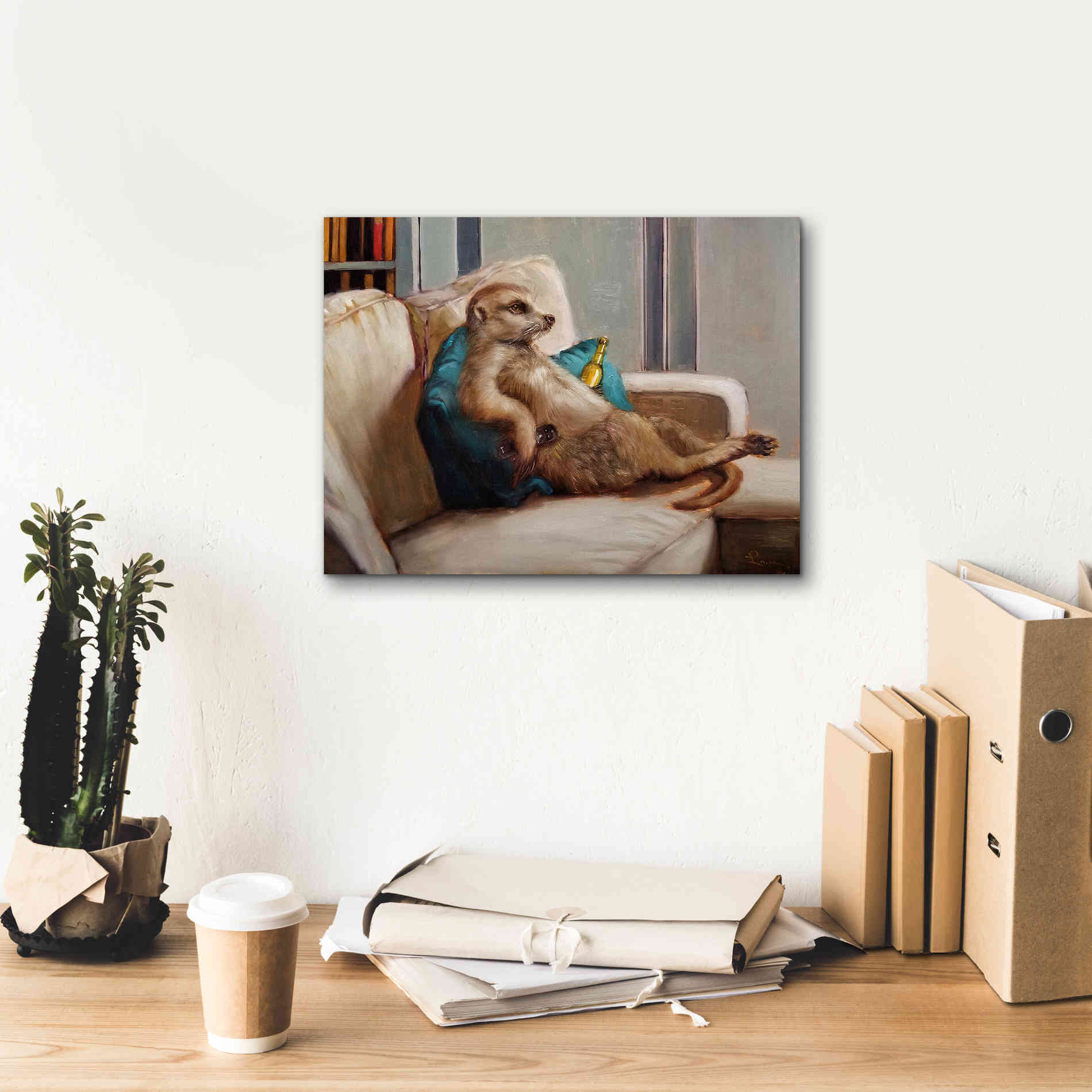 'Couch Potato' by Lucia Heffernan, Canvas Wall Art,16x12