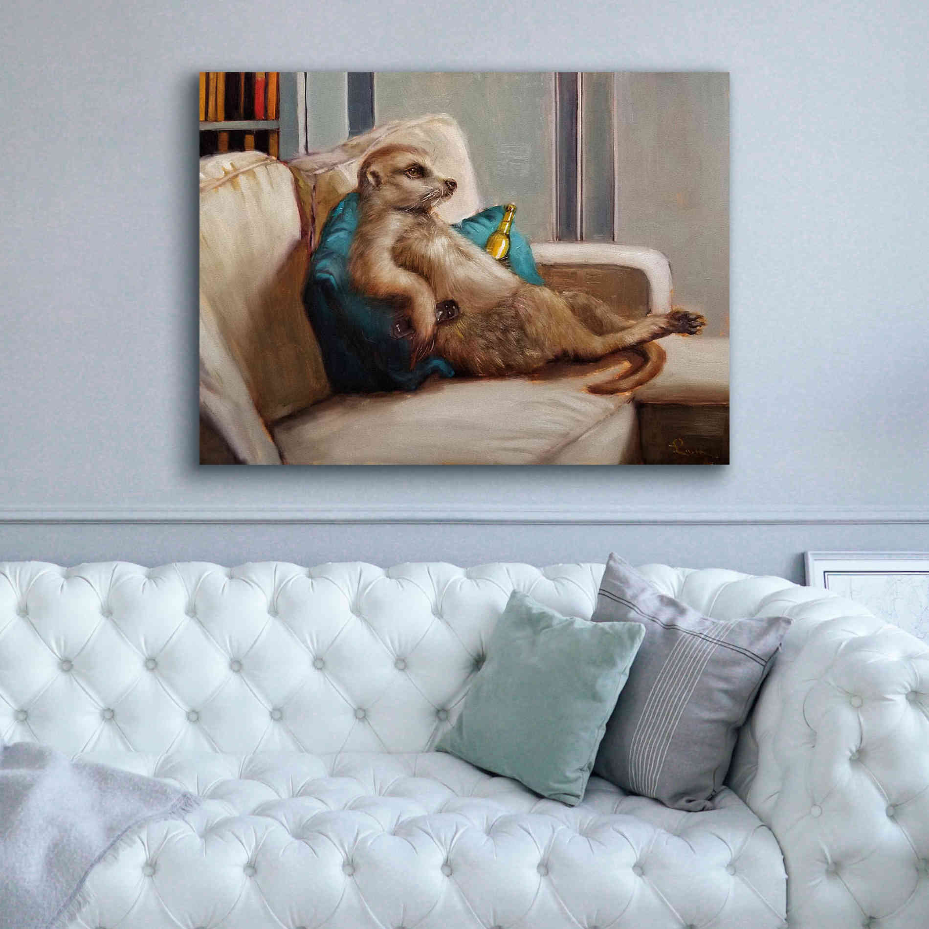 'Couch Potato' by Lucia Heffernan, Canvas Wall Art,54x40