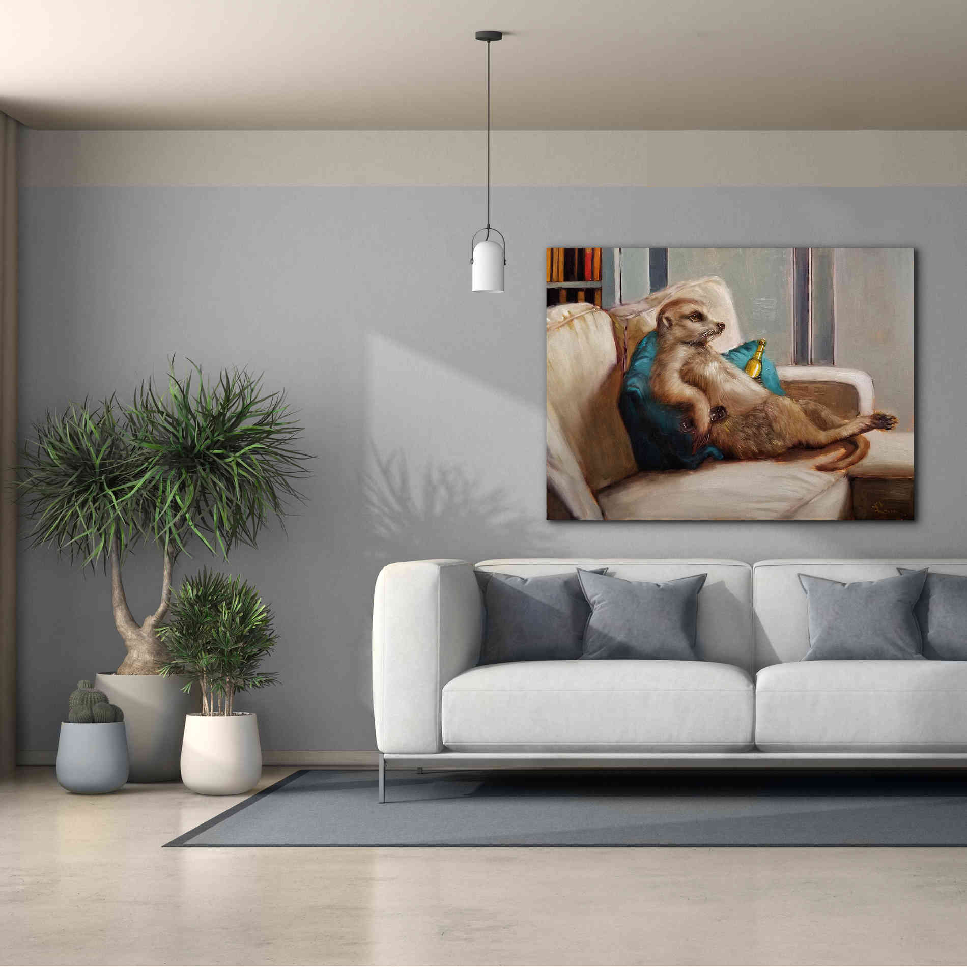 'Couch Potato' by Lucia Heffernan, Canvas Wall Art,54x40