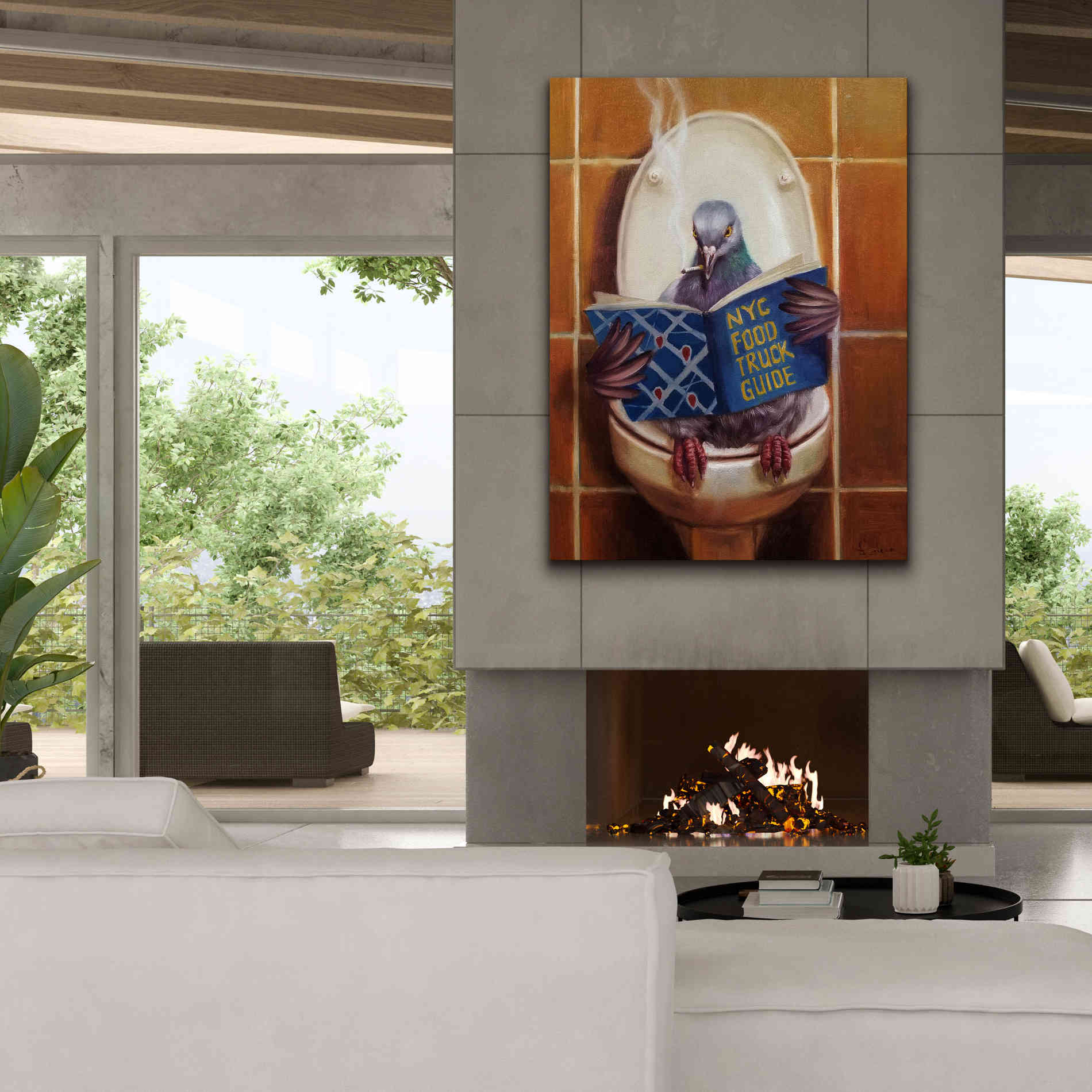 'Stool Pigeon' by Lucia Heffernan, Canvas Wall Art,40x54