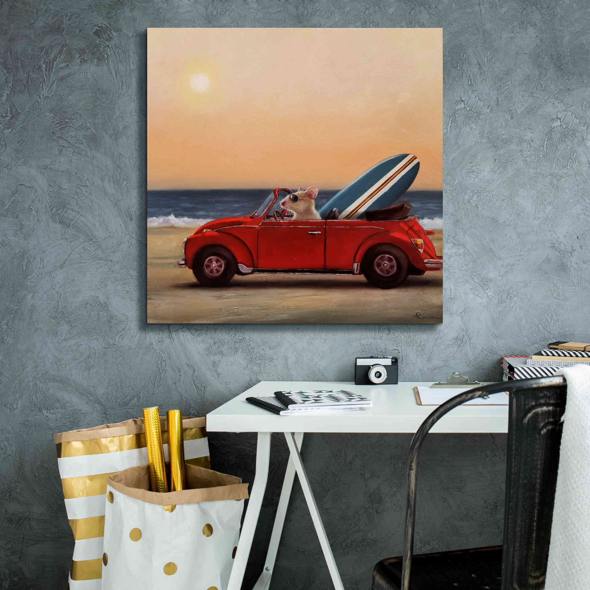 'Beach Bound' by Lucia Heffernan, Canvas Wall Art,26x26