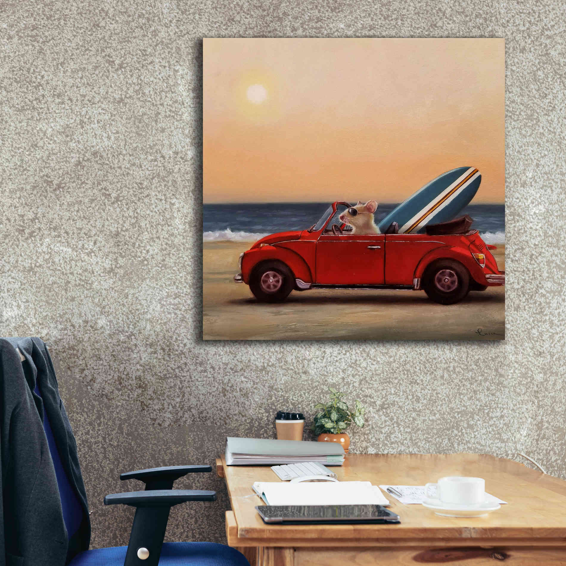 'Beach Bound' by Lucia Heffernan, Canvas Wall Art,37x37