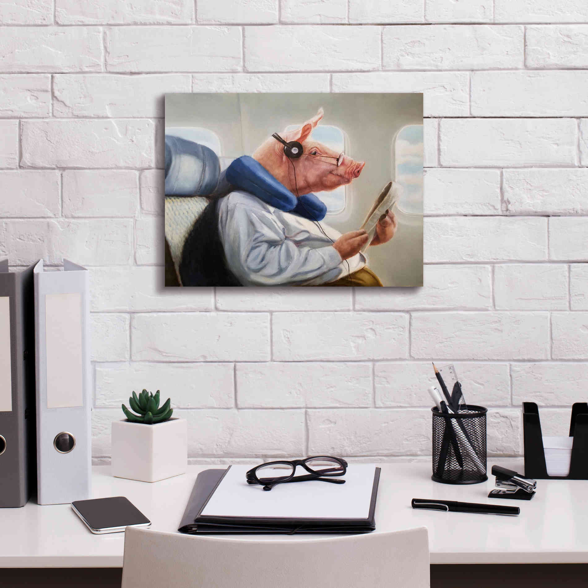 'When Pigs Fly No. 2' by Lucia Heffernan, Canvas Wall Art,16x12