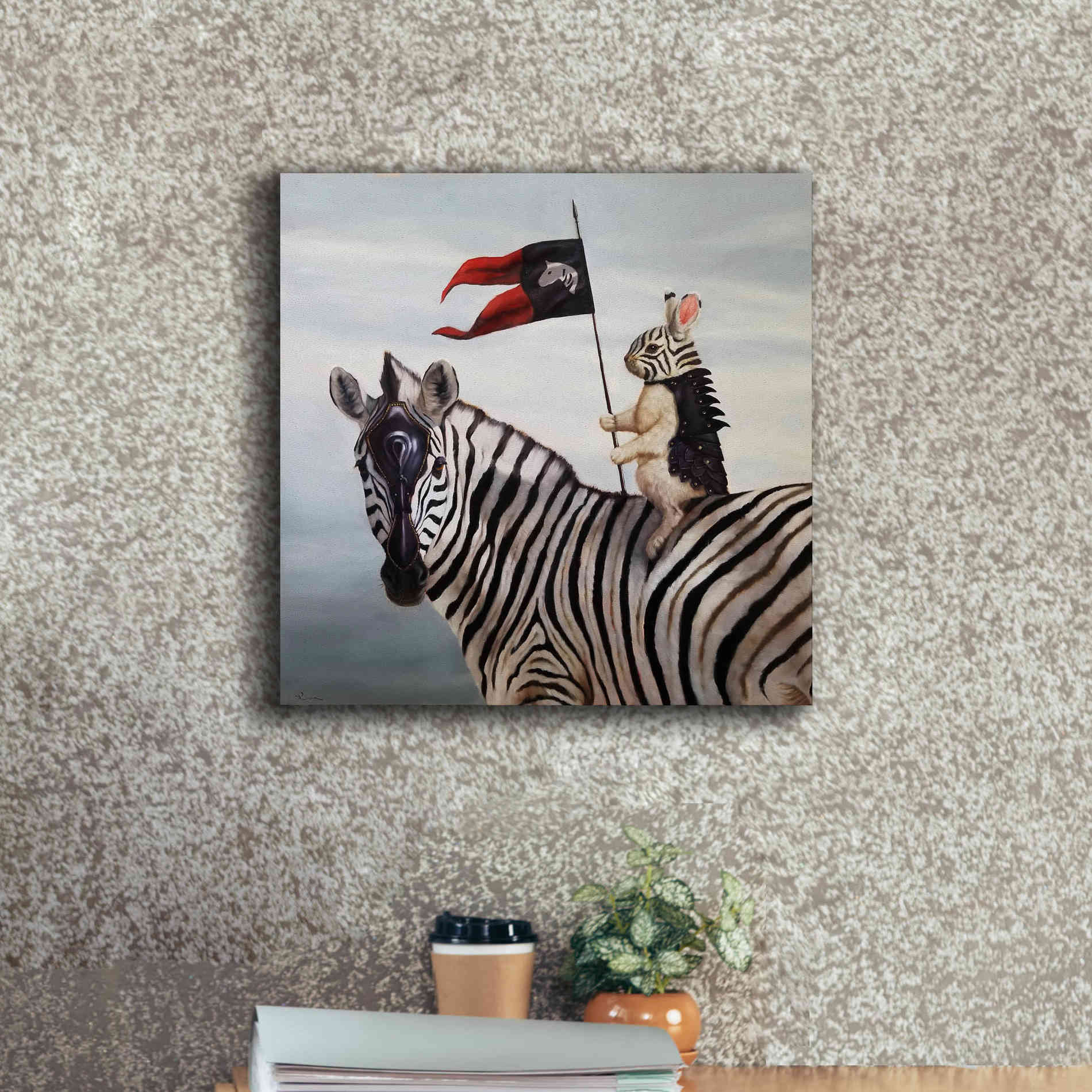 'Striped Warrior' by Lucia Heffernan, Canvas Wall Art,18x18