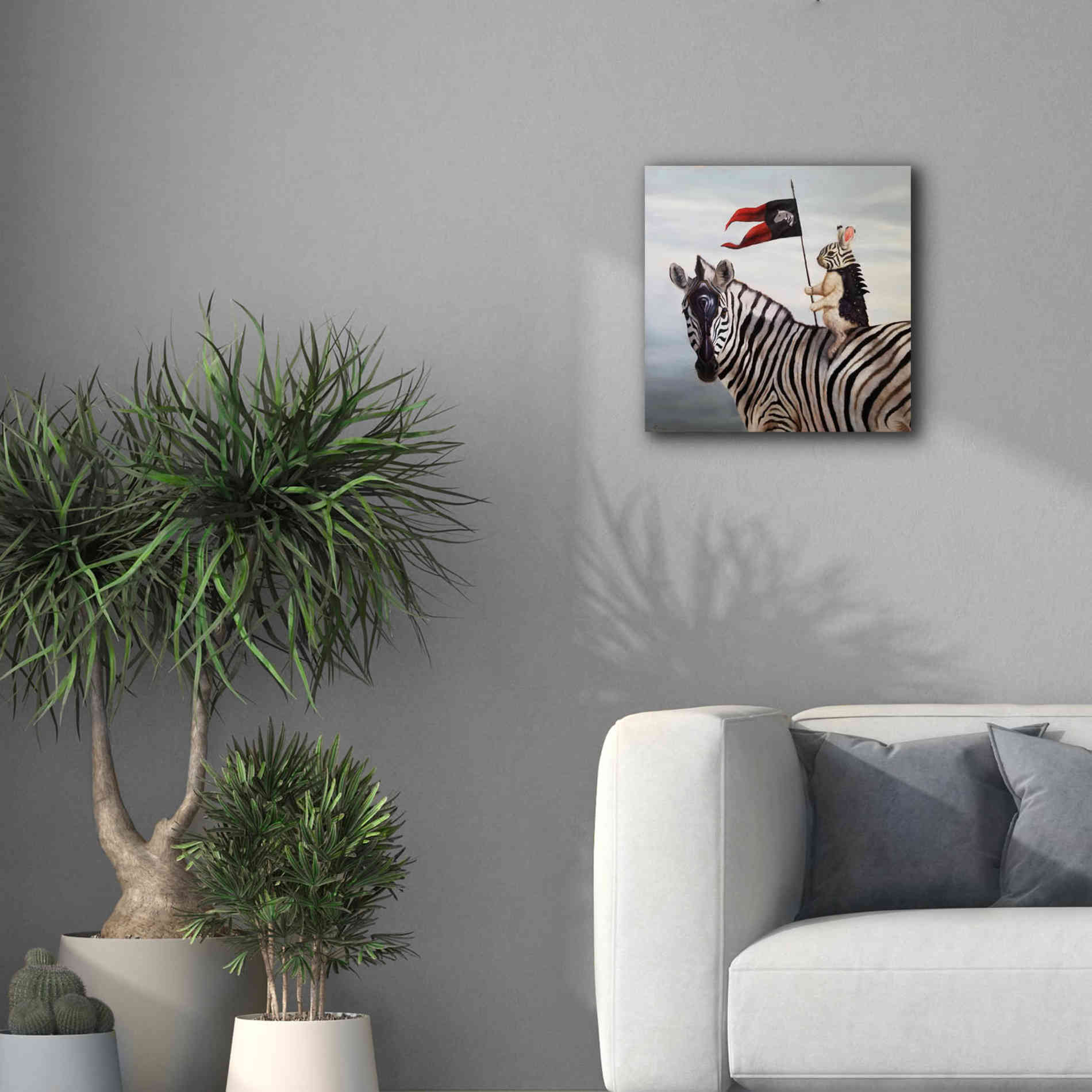 'Striped Warrior' by Lucia Heffernan, Canvas Wall Art,18x18