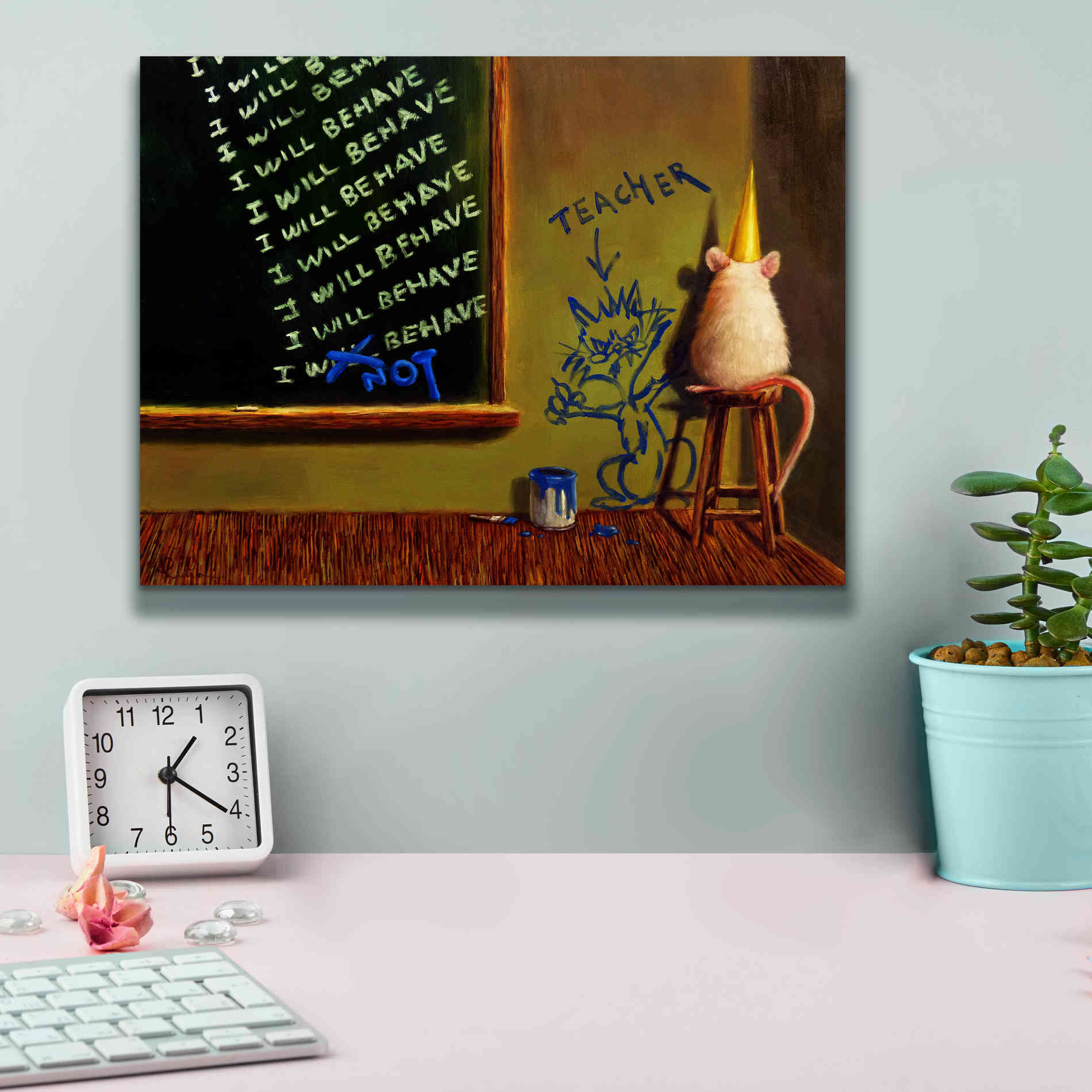 'Actions Have Consequences' by Lucia Heffernan, Canvas Wall Art,16x12