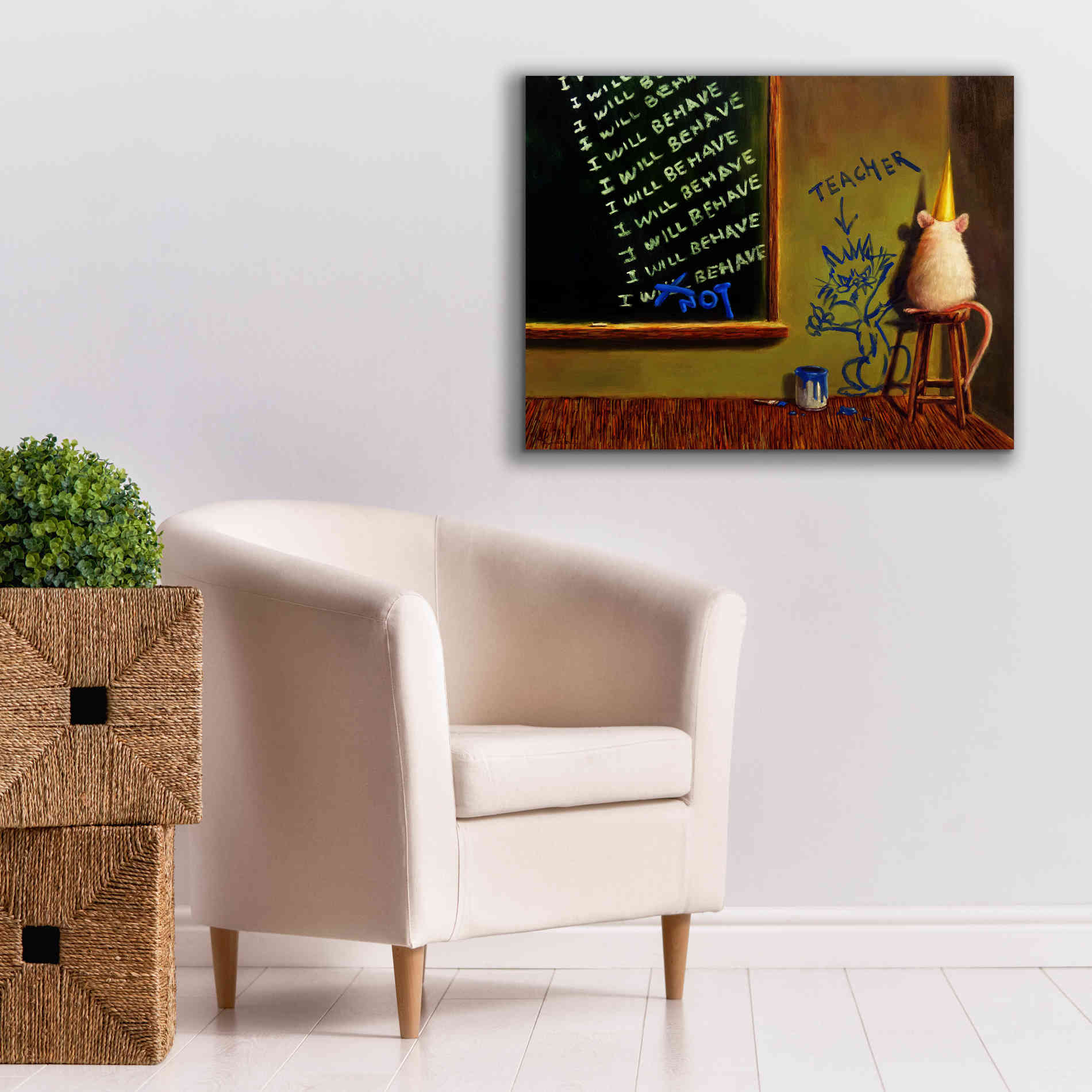 'Actions Have Consequences' by Lucia Heffernan, Canvas Wall Art,34x26