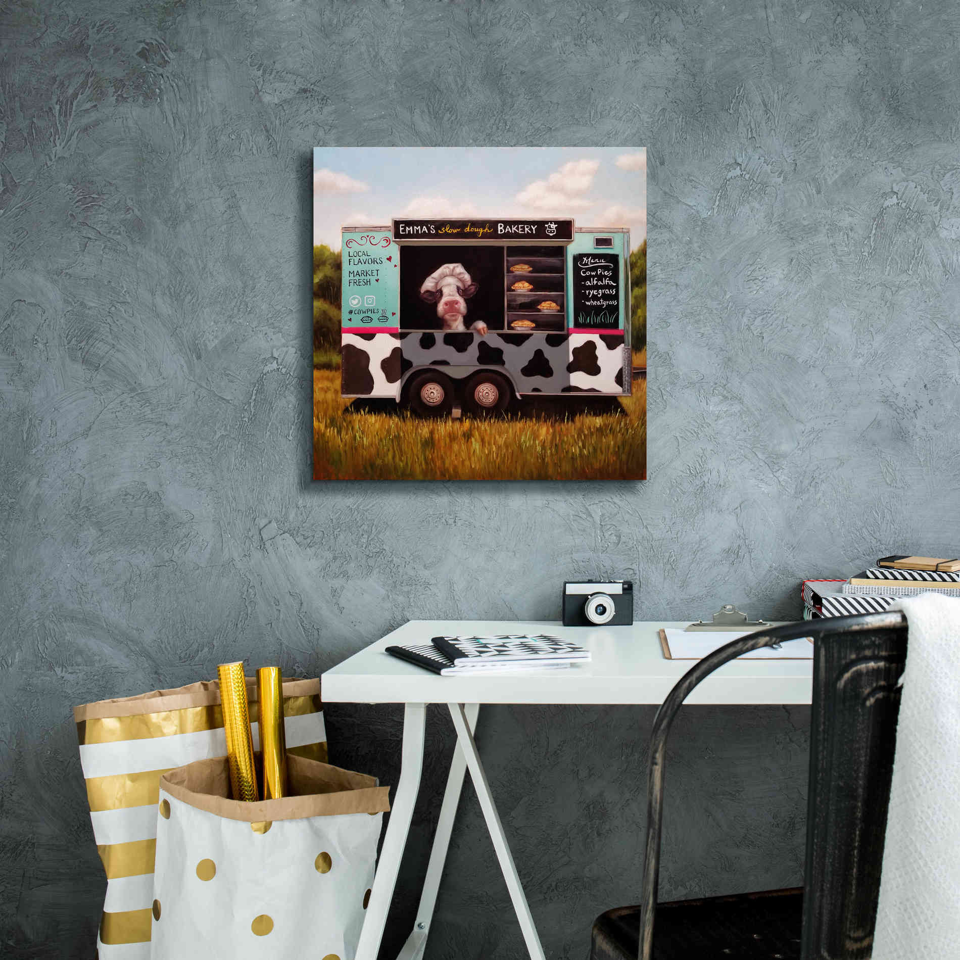 'Cowpies' by Lucia Heffernan, Canvas Wall Art,18x18