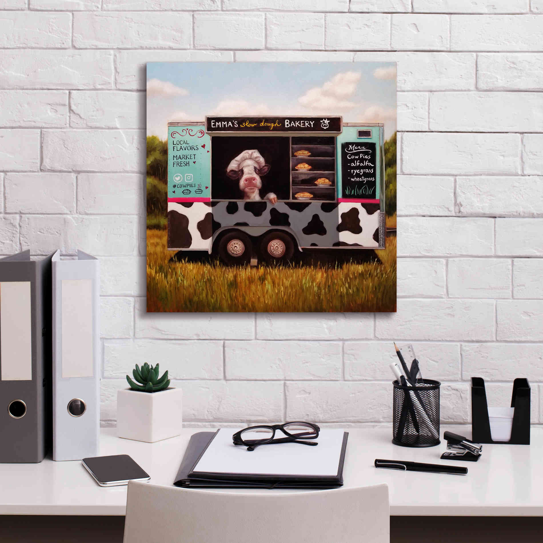 'Cowpies' by Lucia Heffernan, Canvas Wall Art,18x18