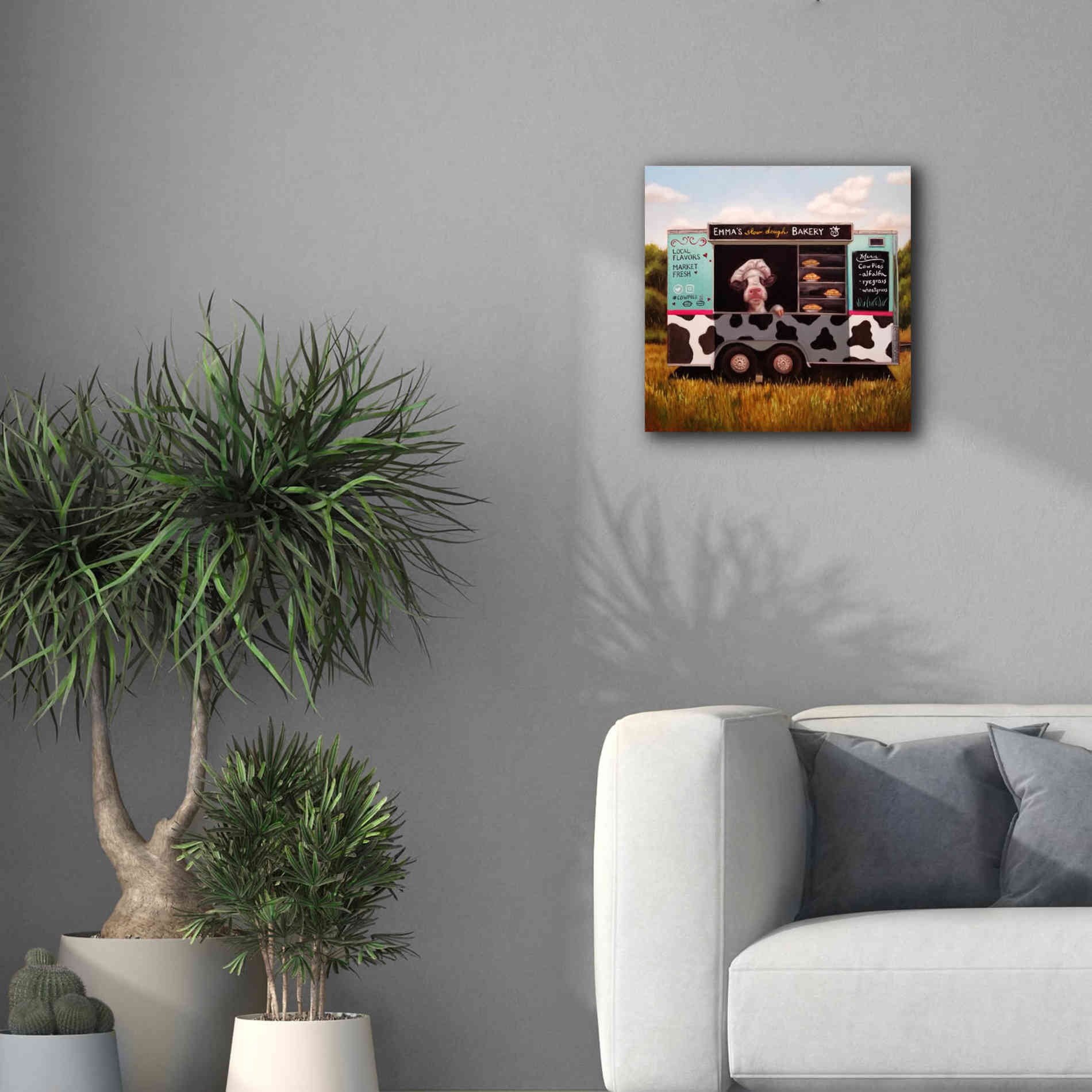 'Cowpies' by Lucia Heffernan, Canvas Wall Art,18x18