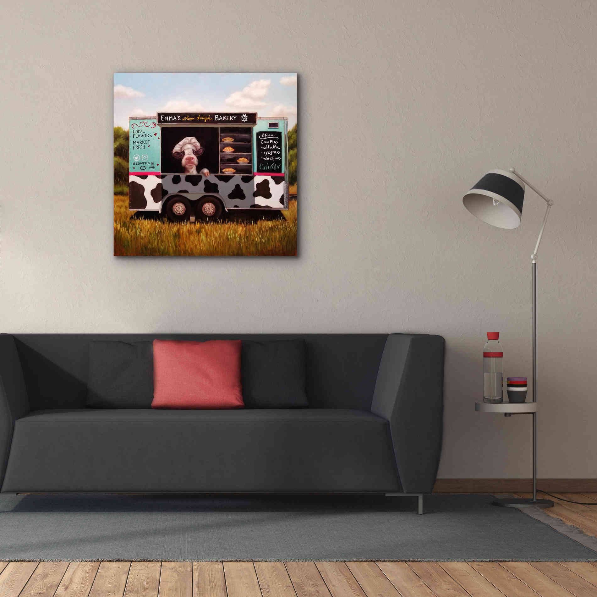 'Cowpies' by Lucia Heffernan, Canvas Wall Art,37x37