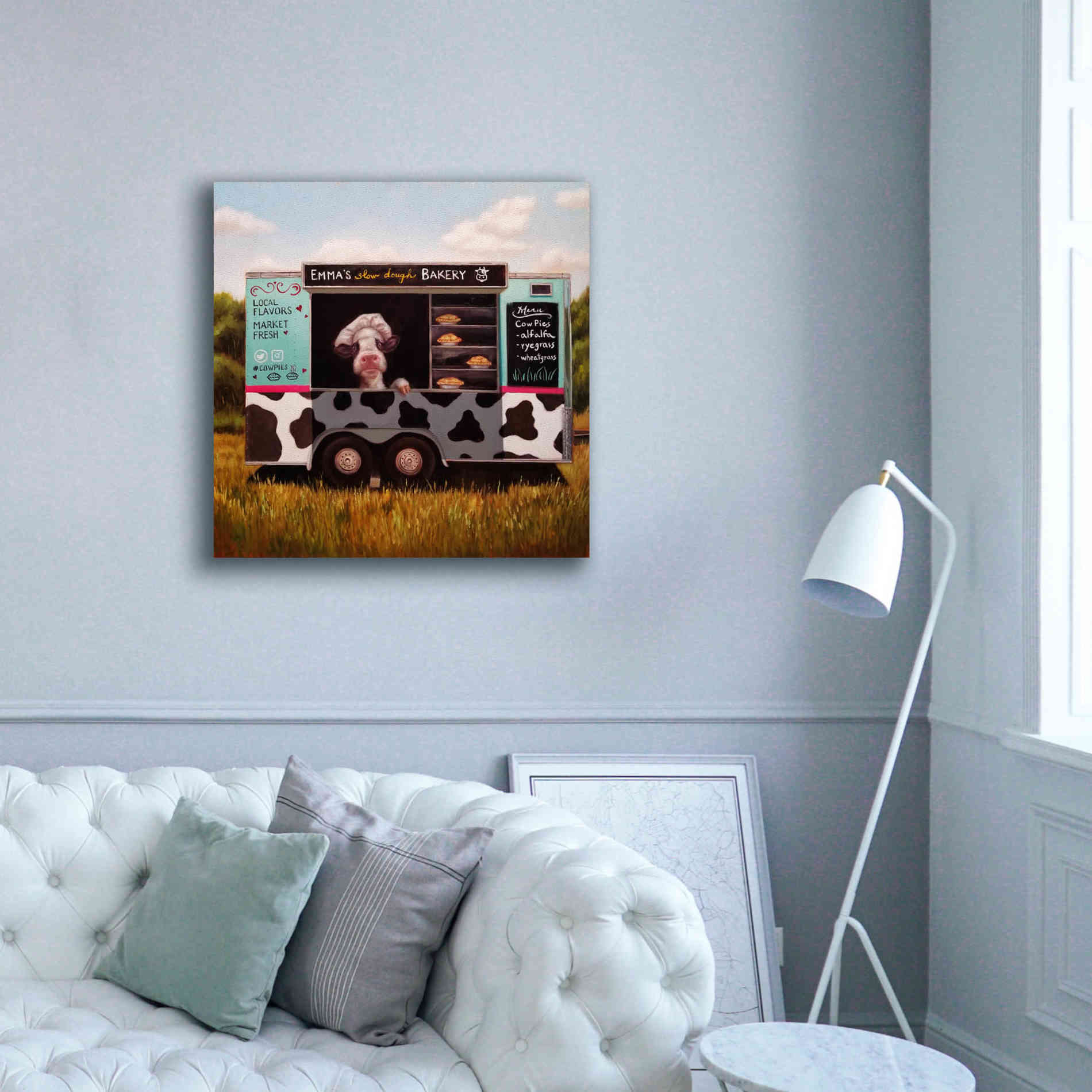 'Cowpies' by Lucia Heffernan, Canvas Wall Art,37x37