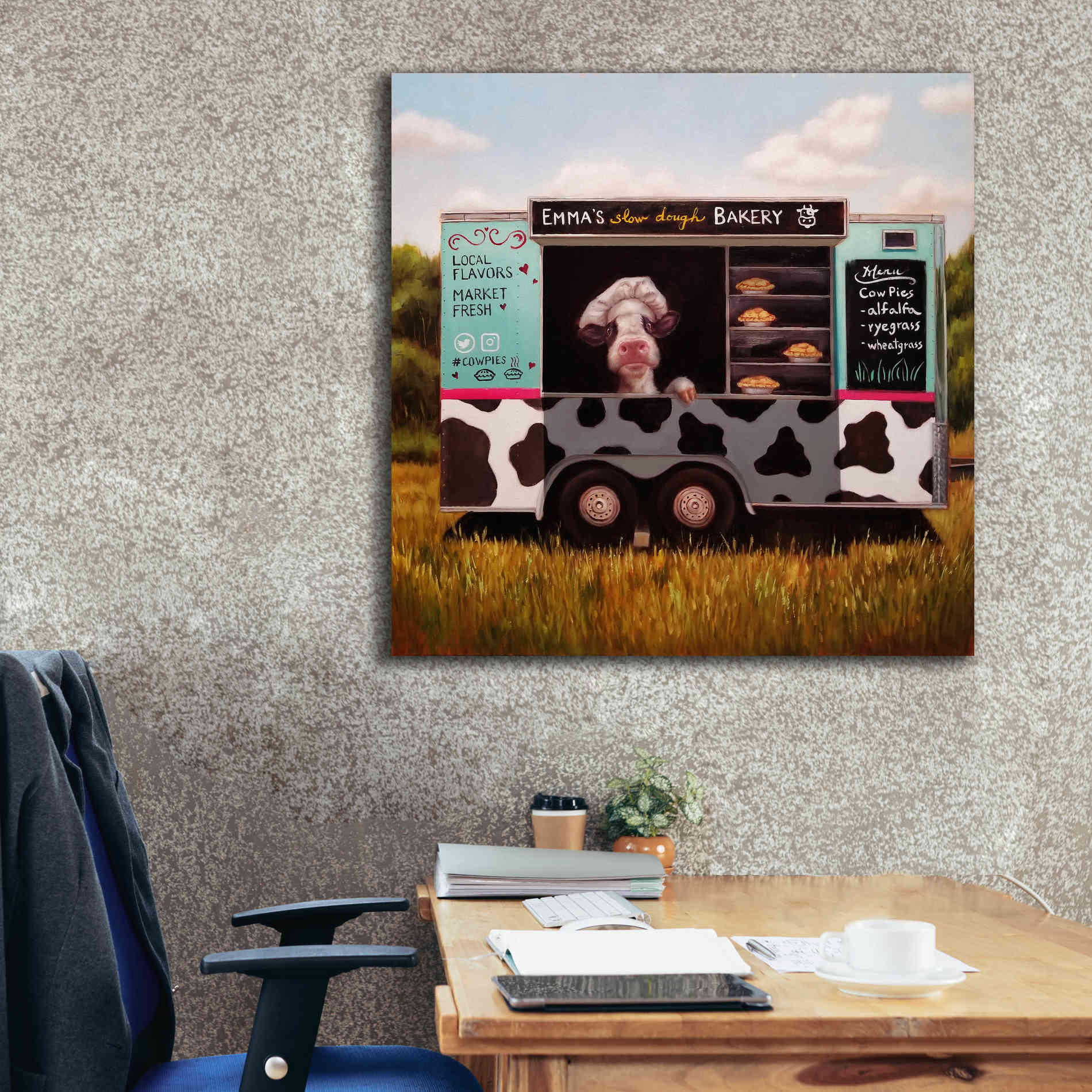 'Cowpies' by Lucia Heffernan, Canvas Wall Art,37x37