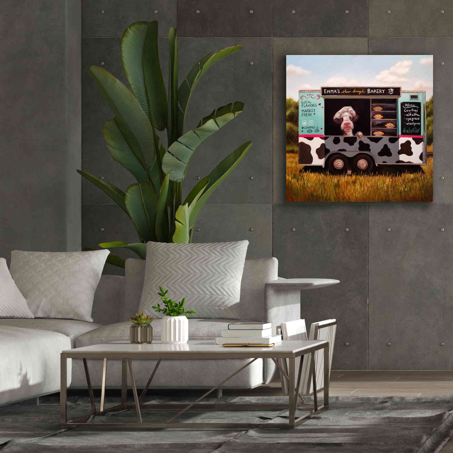 'Cowpies' by Lucia Heffernan, Canvas Wall Art,37x37