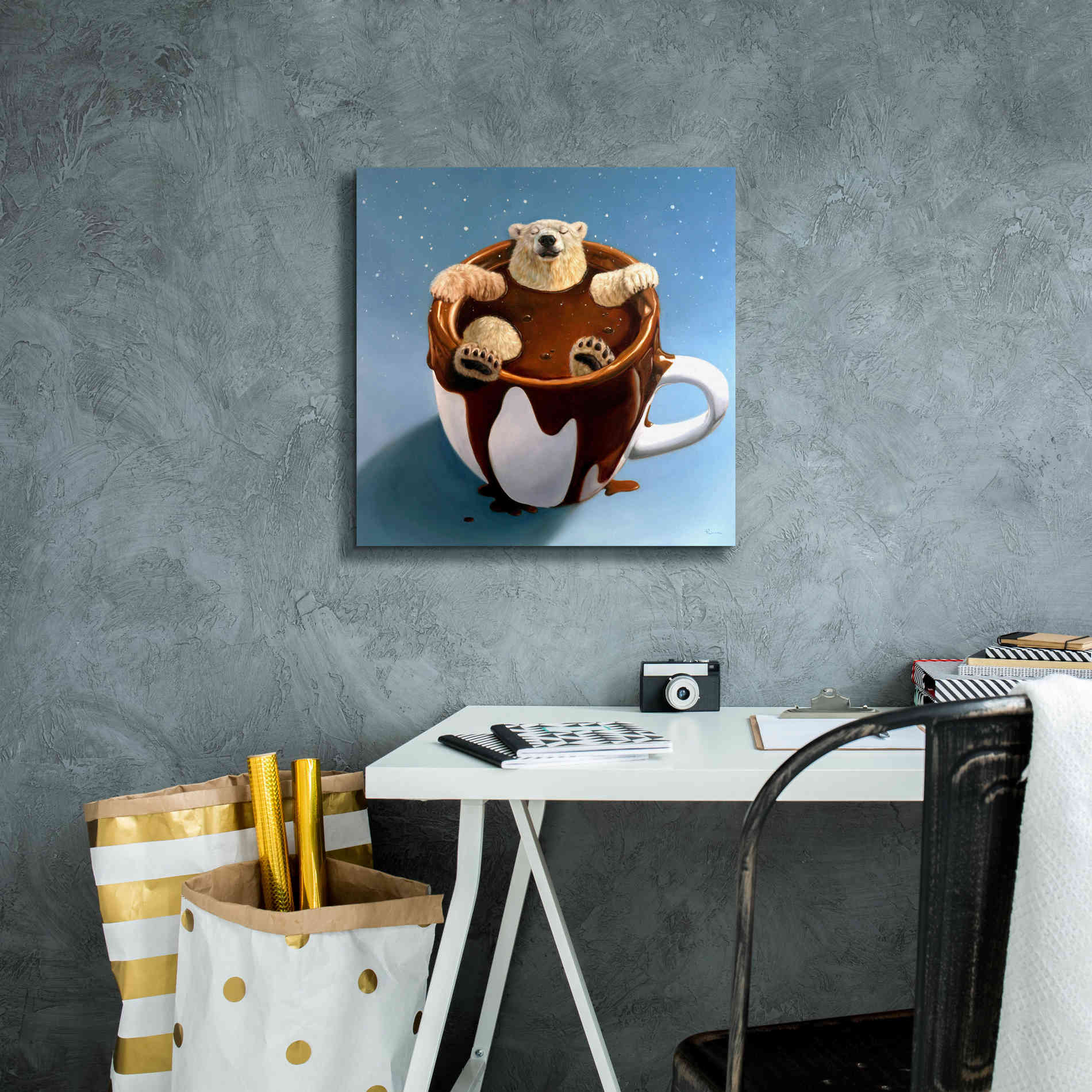 'Chocolate Spa' by Lucia Heffernan, Canvas Wall Art,18x18