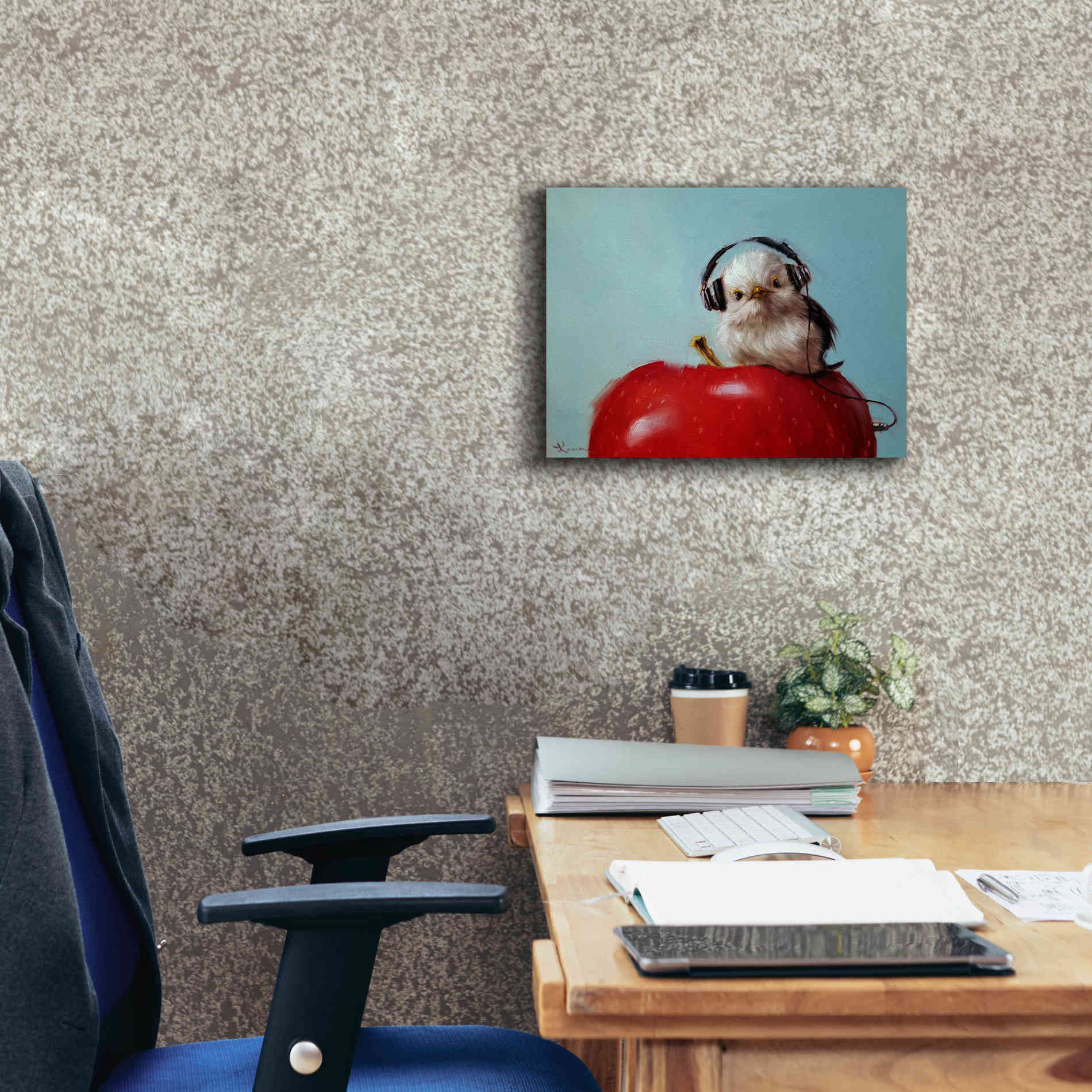 'Apple Music' by Lucia Heffernan, Canvas Wall Art,16x12