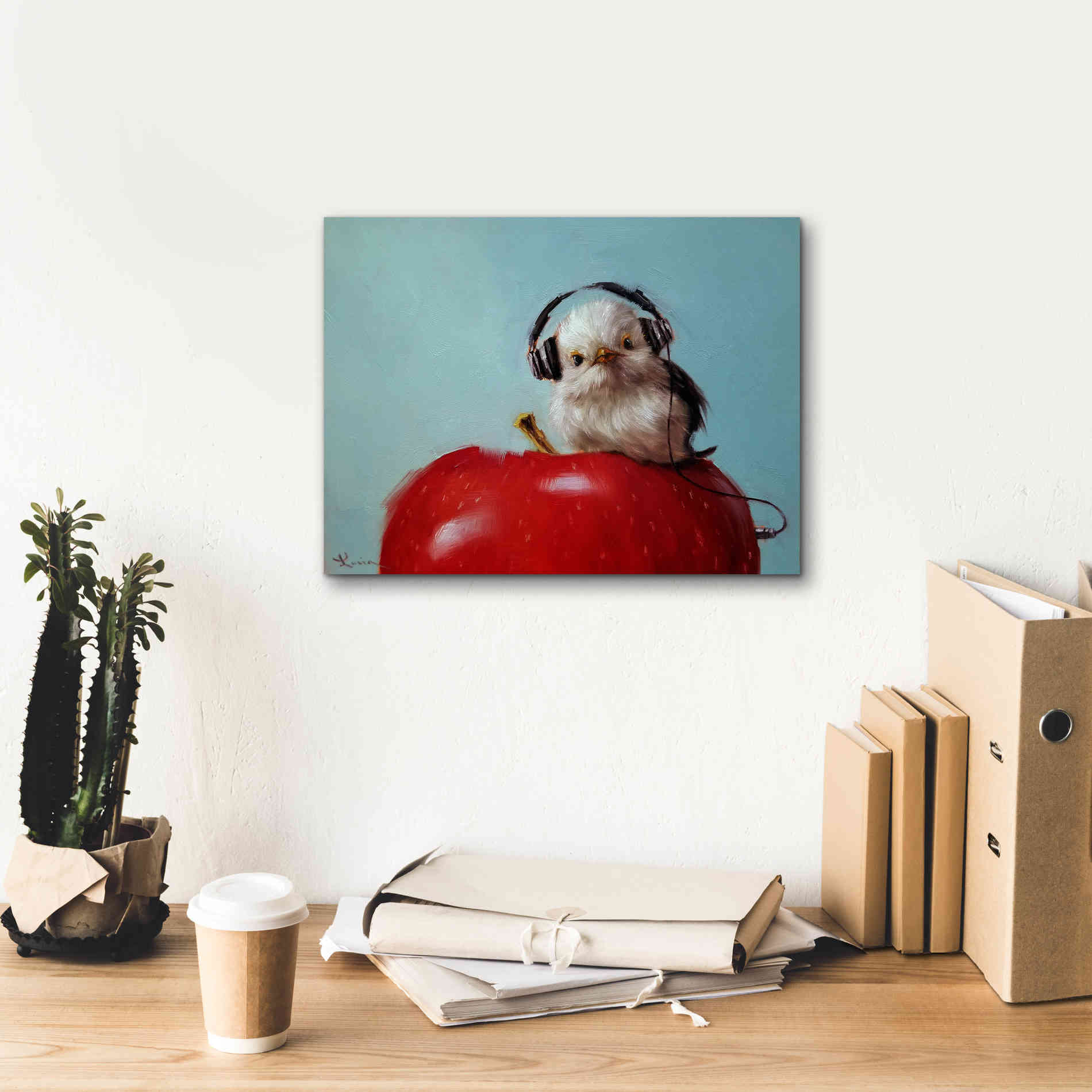 'Apple Music' by Lucia Heffernan, Canvas Wall Art,16x12