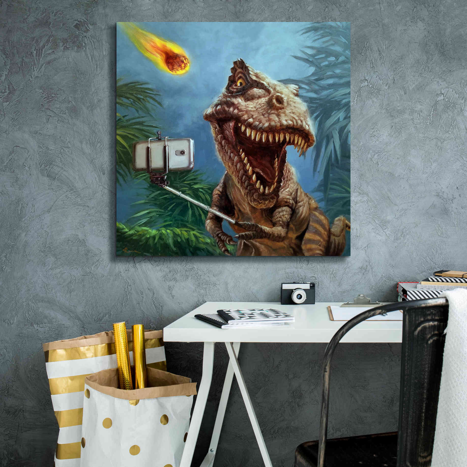 'Last Selfie' by Lucia Heffernan, Canvas Wall Art,26x26