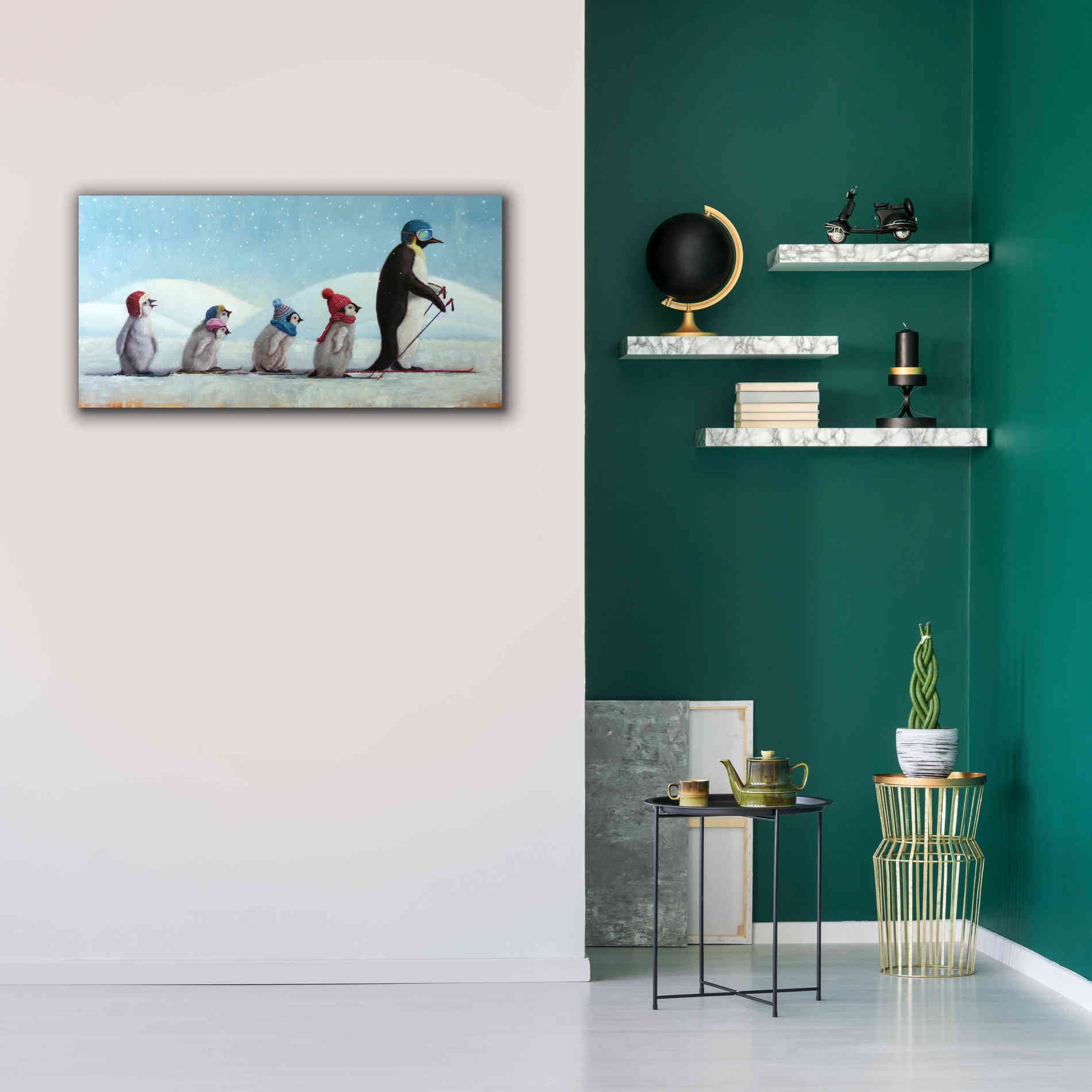 'Ski School' by Lucia Heffernan, Canvas Wall Art,40x20