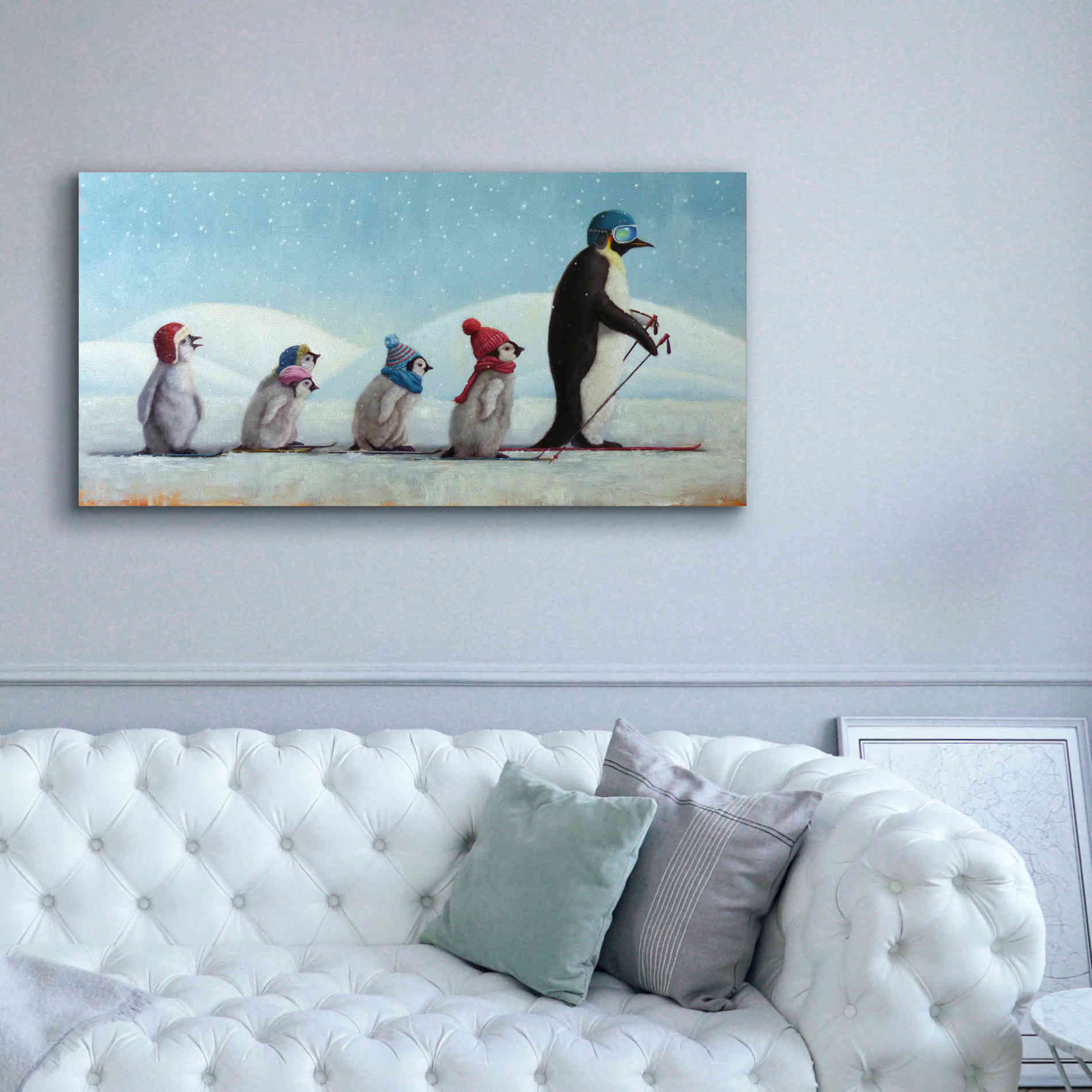 'Ski School' by Lucia Heffernan, Canvas Wall Art,60x30