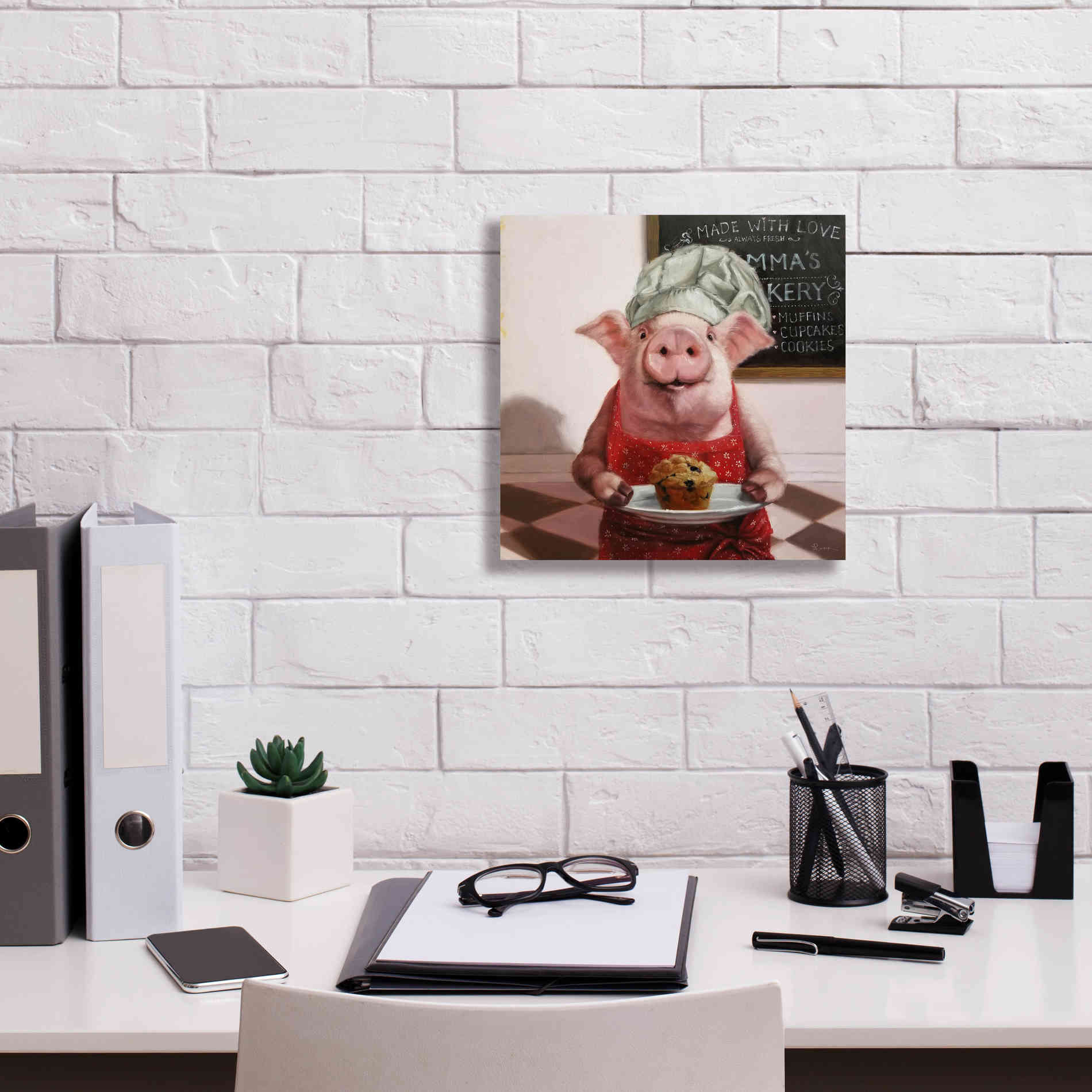 'Pinkies Bakery' by Lucia Heffernan, Canvas Wall Art,12x12