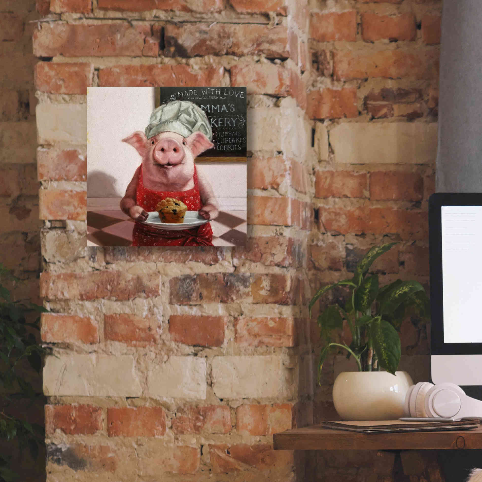 'Pinkies Bakery' by Lucia Heffernan, Canvas Wall Art,12x12