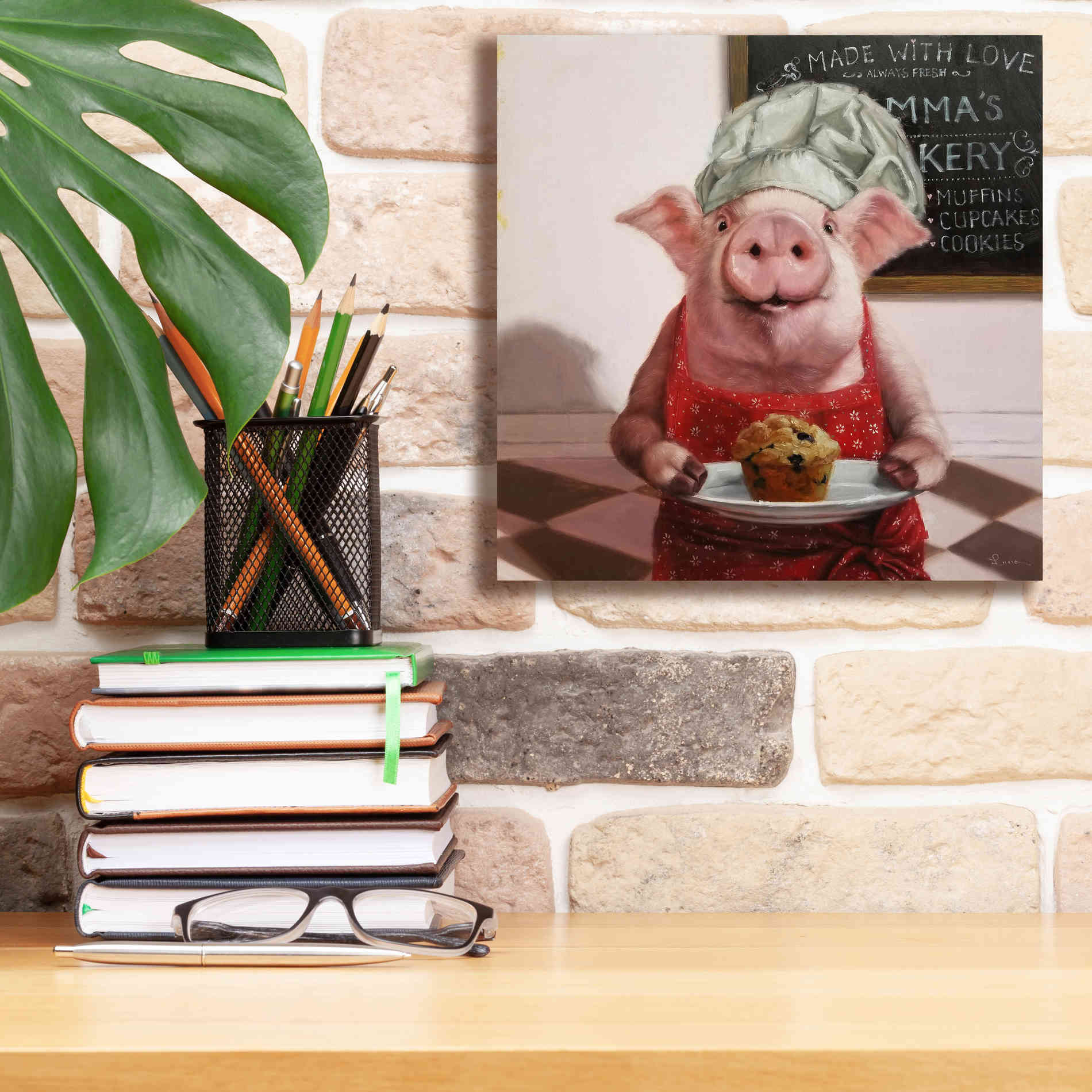 'Pinkies Bakery' by Lucia Heffernan, Canvas Wall Art,12x12