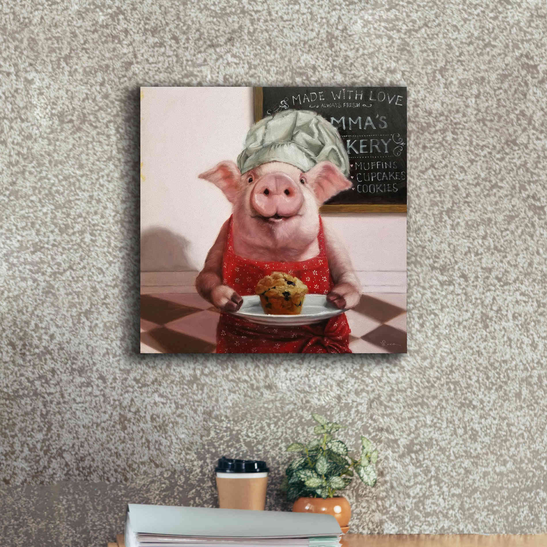'Pinkies Bakery' by Lucia Heffernan, Canvas Wall Art,18x18