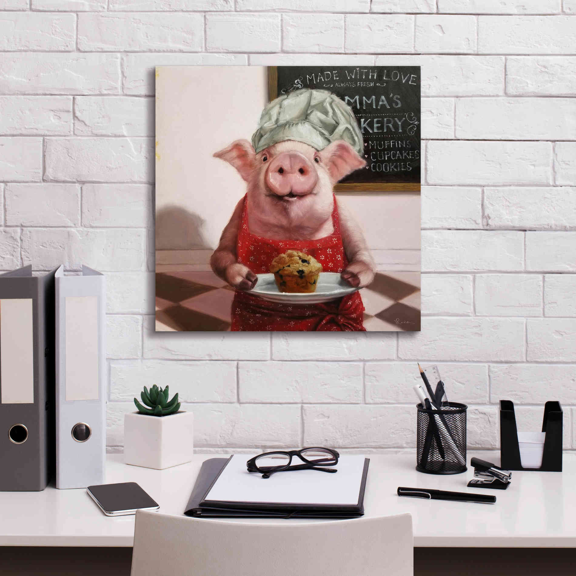 'Pinkies Bakery' by Lucia Heffernan, Canvas Wall Art,18x18