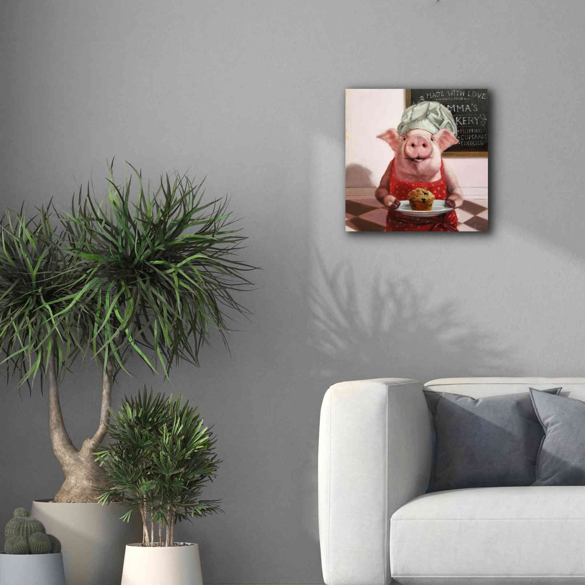 'Pinkies Bakery' by Lucia Heffernan, Canvas Wall Art,18x18