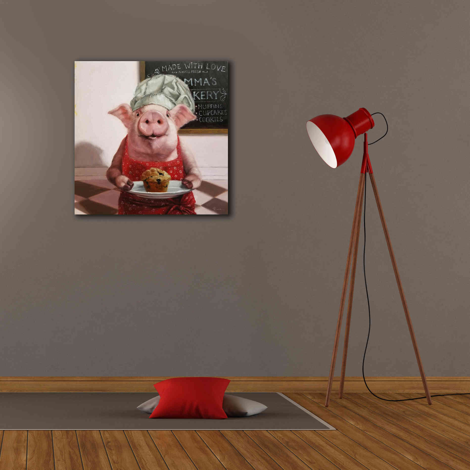 'Pinkies Bakery' by Lucia Heffernan, Canvas Wall Art,26x26