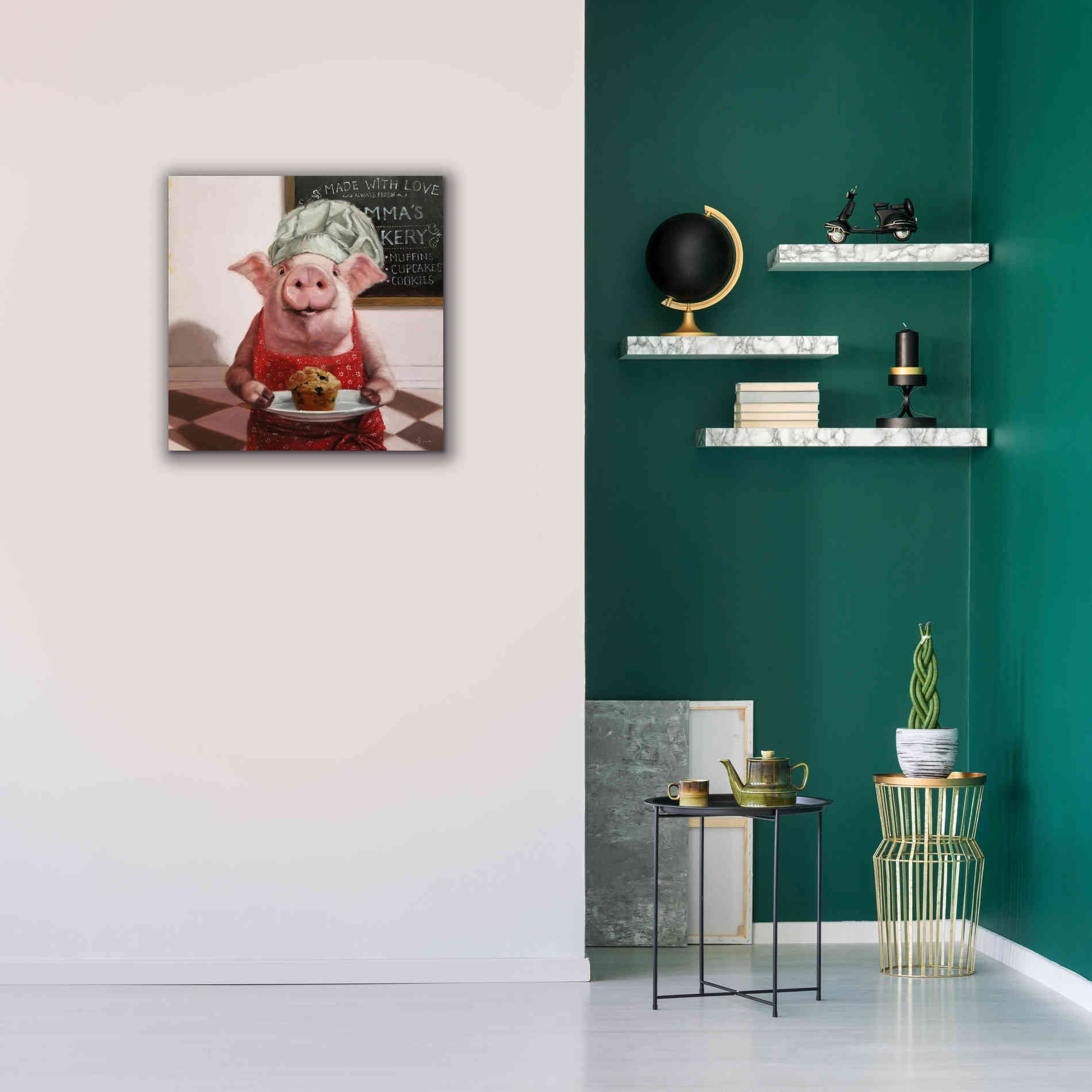 'Pinkies Bakery' by Lucia Heffernan, Canvas Wall Art,26x26