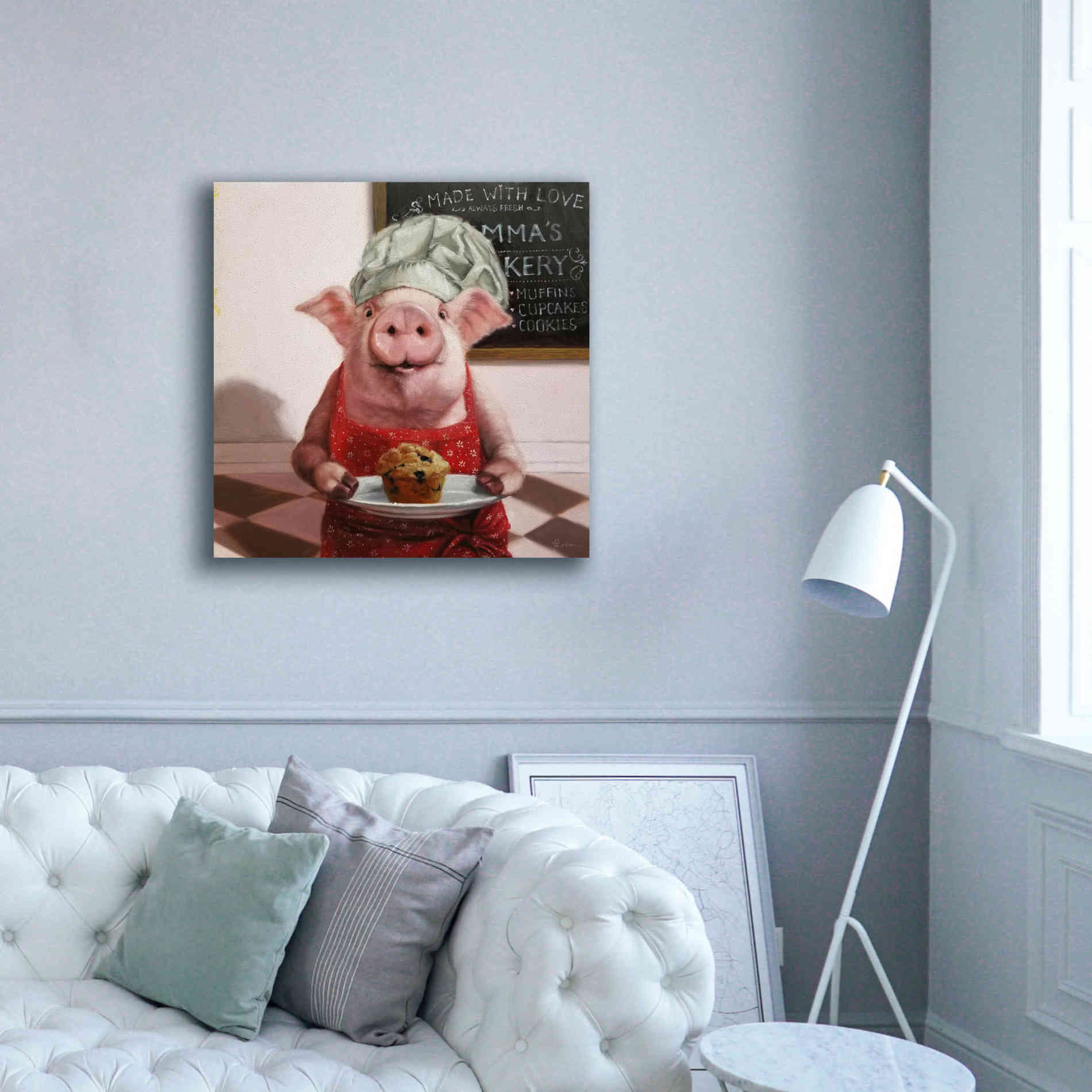 'Pinkies Bakery' by Lucia Heffernan, Canvas Wall Art,37x37