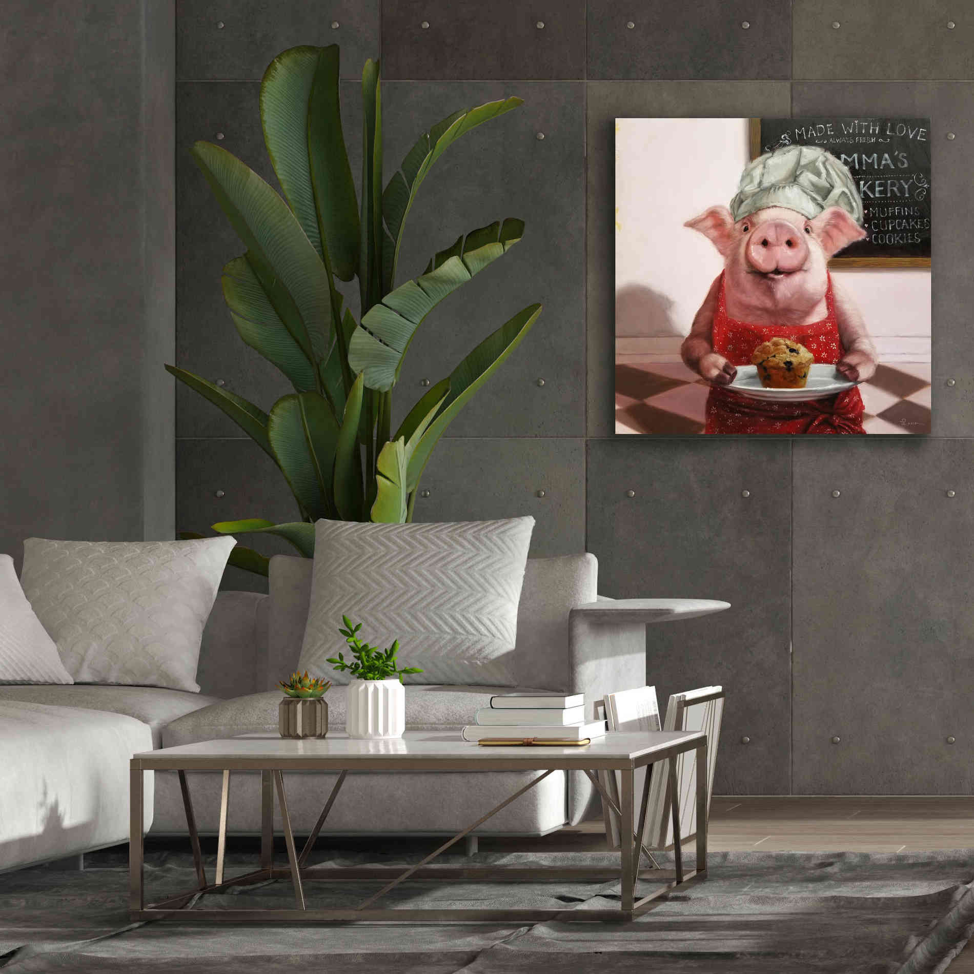 'Pinkies Bakery' by Lucia Heffernan, Canvas Wall Art,37x37